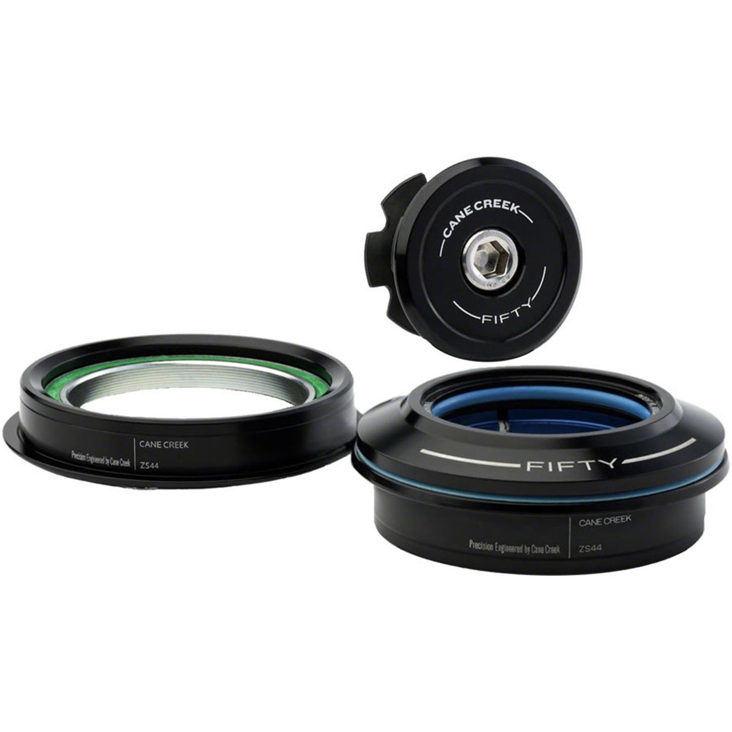 Cane Creek 50 Headset - ZS44/28.6/H8 Upper | ZS44/30/H8 Lower, Straight, Black [MPN: BAA2359K]_1924389