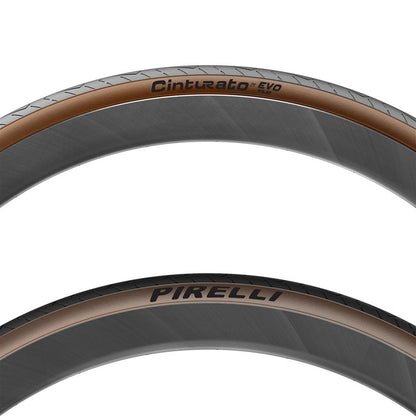 Pirelli - Bicycle Cinturato EVO TLR Road Tire 700x28C Folding, Tubeless Ready, Tanwall [MPN: 4143100]_1883456
