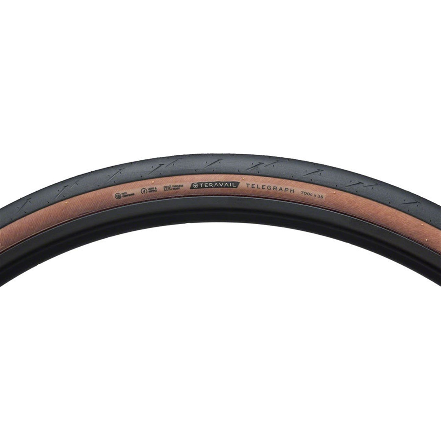 Teravail Telegraph Tire - 700 x 40, Tubeless, Folding, Tan, Light and Supple [MPN: 19-000609]_1932489