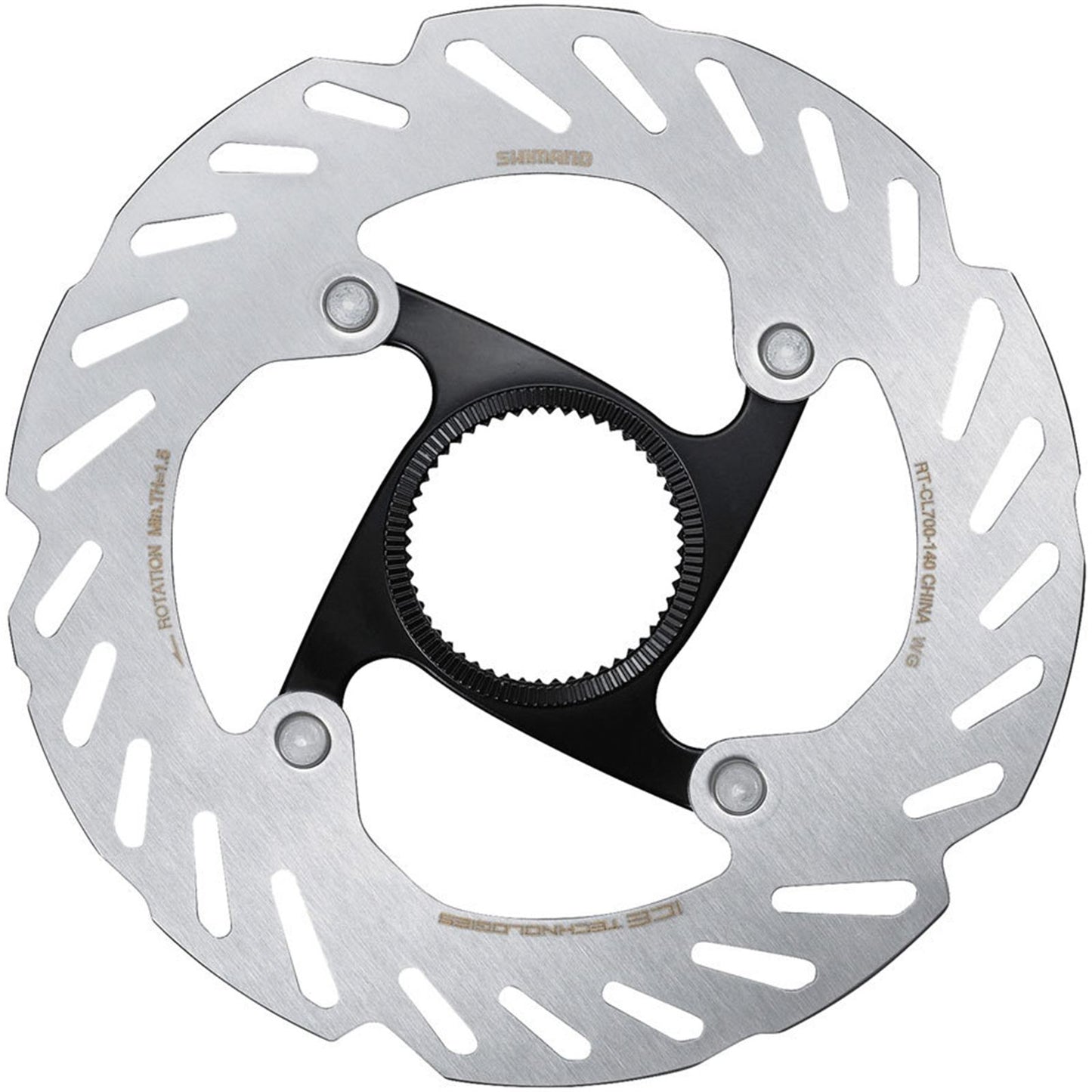 Shimano RT-CL700 SS Disc Brake Rotor - 140mm, CenterLock, Lockring Included [MPN: ERTCL700SSI]_1921091