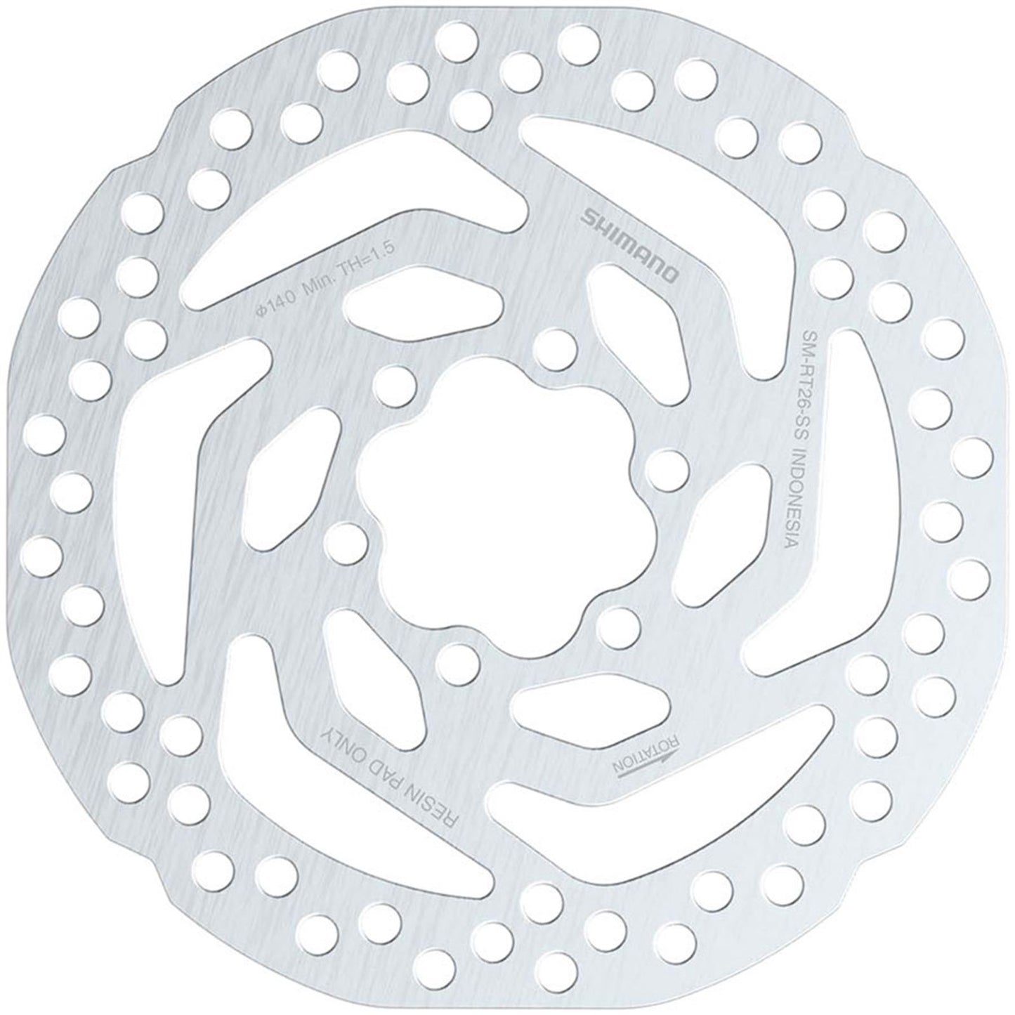 Shimano SM-RT26 SS Disc Brake Rotor - 140mm, 6-Bolt, Bolts Included [MPN: ESMRT26SSP]_1921092