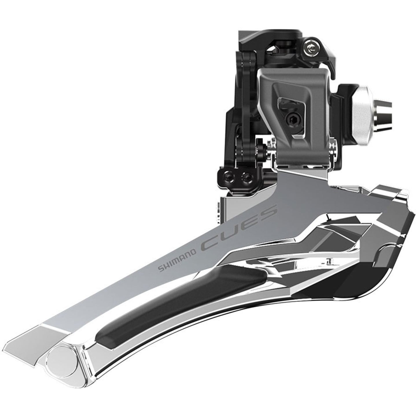 Shimano CUES FD-U6030-F Front Derailleur - 9/10-Speed, Double, Black/Silver [MPN: EFDU6030F]_1922388