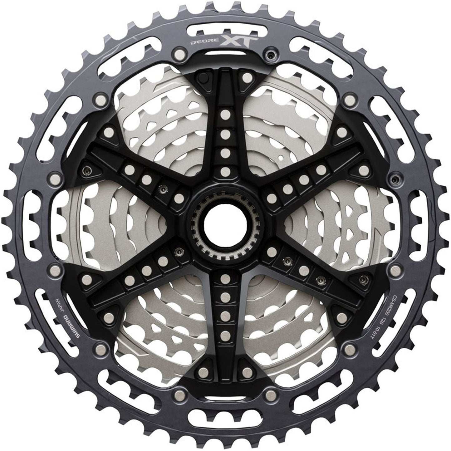 Shimano Deore XT CS-M8200-12 Cassette - 12-Speed, 10-51t, Gray/Silver [MPN: ICSM8200051]_1923253