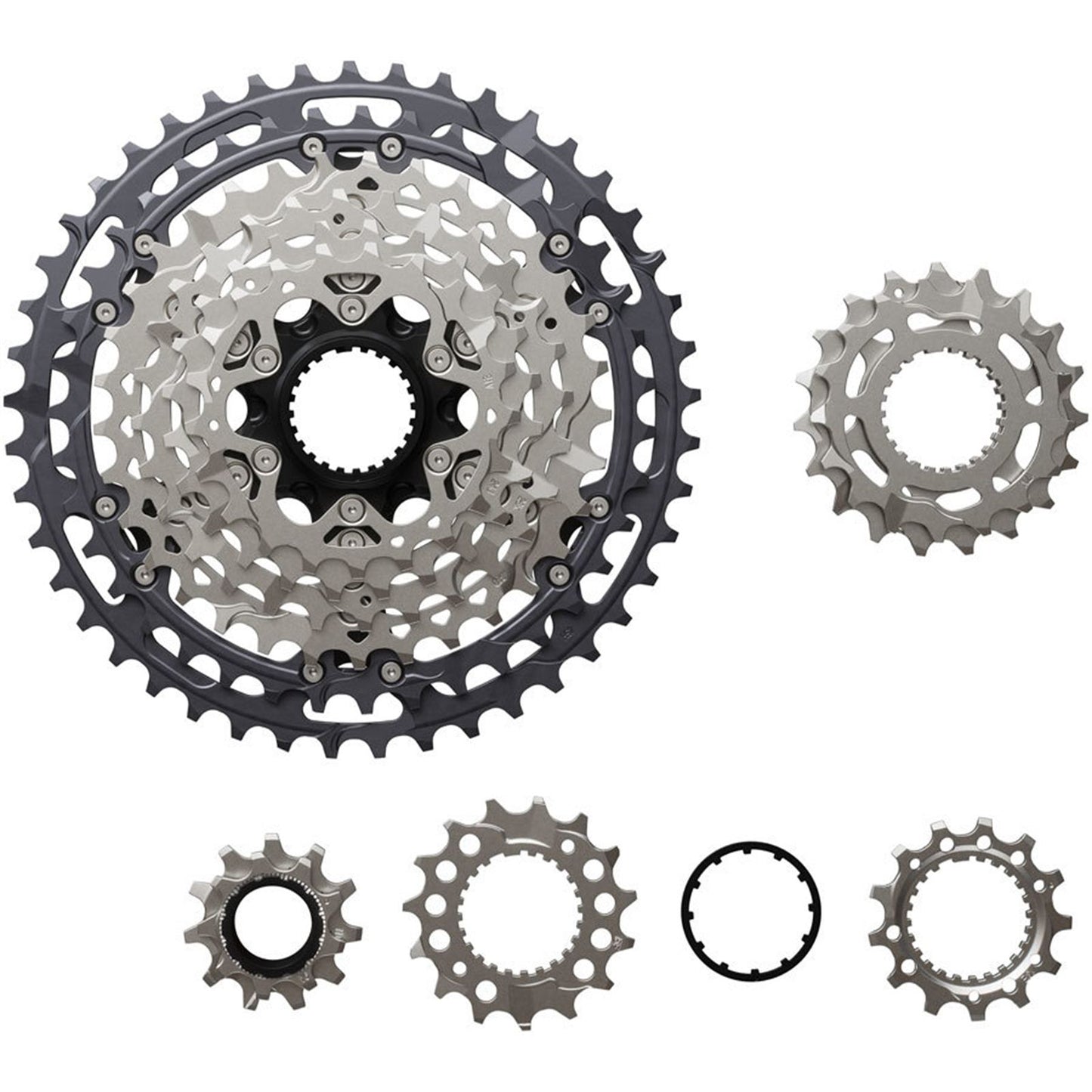 Shimano Deore XT CS-M8200-12 Cassette - 12-Speed, 9-45t, Gray/Silver [MPN: ICSM8200945]_1923222