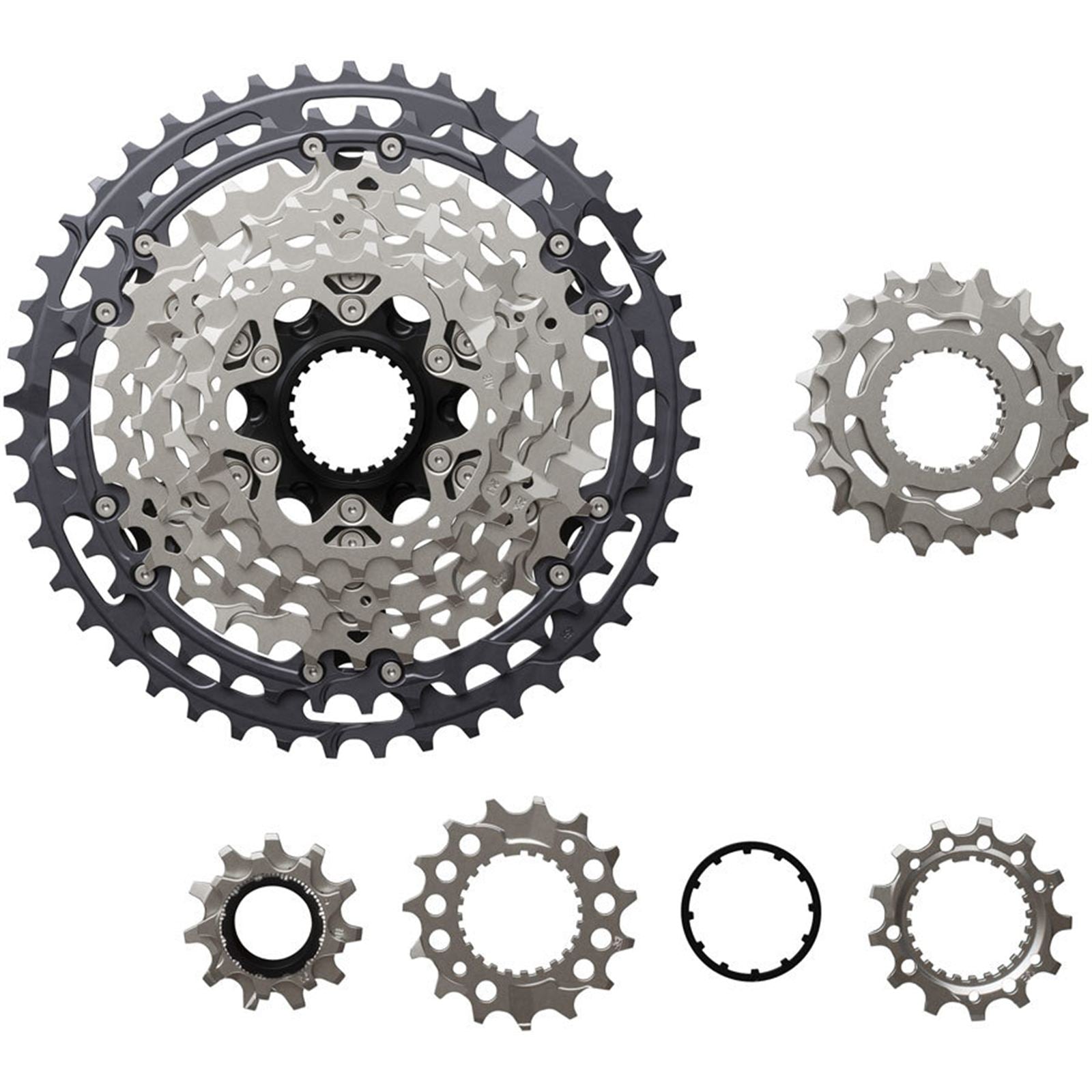 Shimano Deore XT CS-M8200-12 Cassette - 12-Speed, 9-45t, Gray/Silver [MPN: ICSM8200945]_1923222