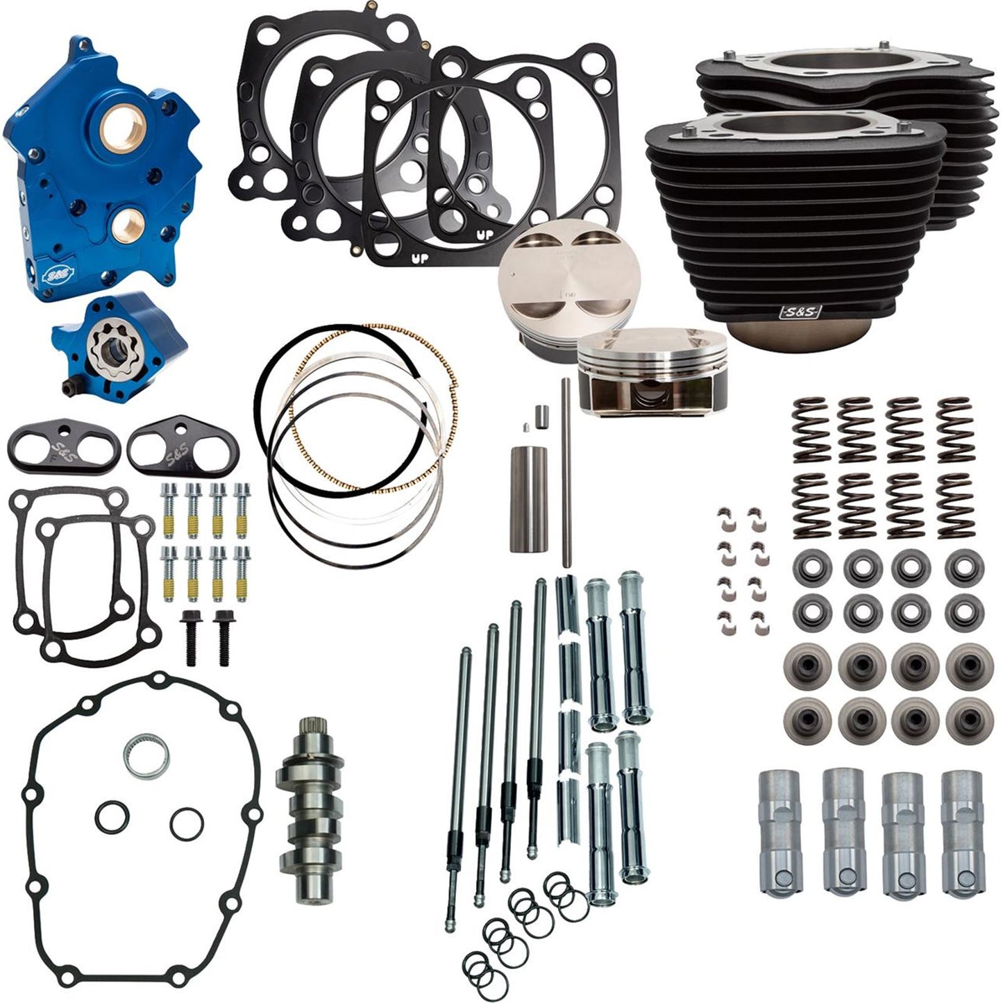 S&S Cycle Power Pack - 4.500" Stroke - Oil Cooled - Black w/o Highlights - M8 [MPN: 310-1105C]_1790125