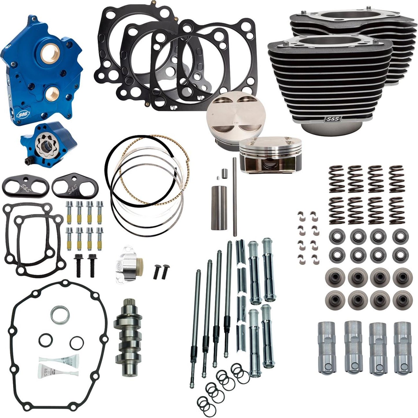 S&S Cycle Power Pack - 4.375" Stroke - Oil Cooled - Black w/o Highlights - M8 [MPN: 310-1052C]_1790196