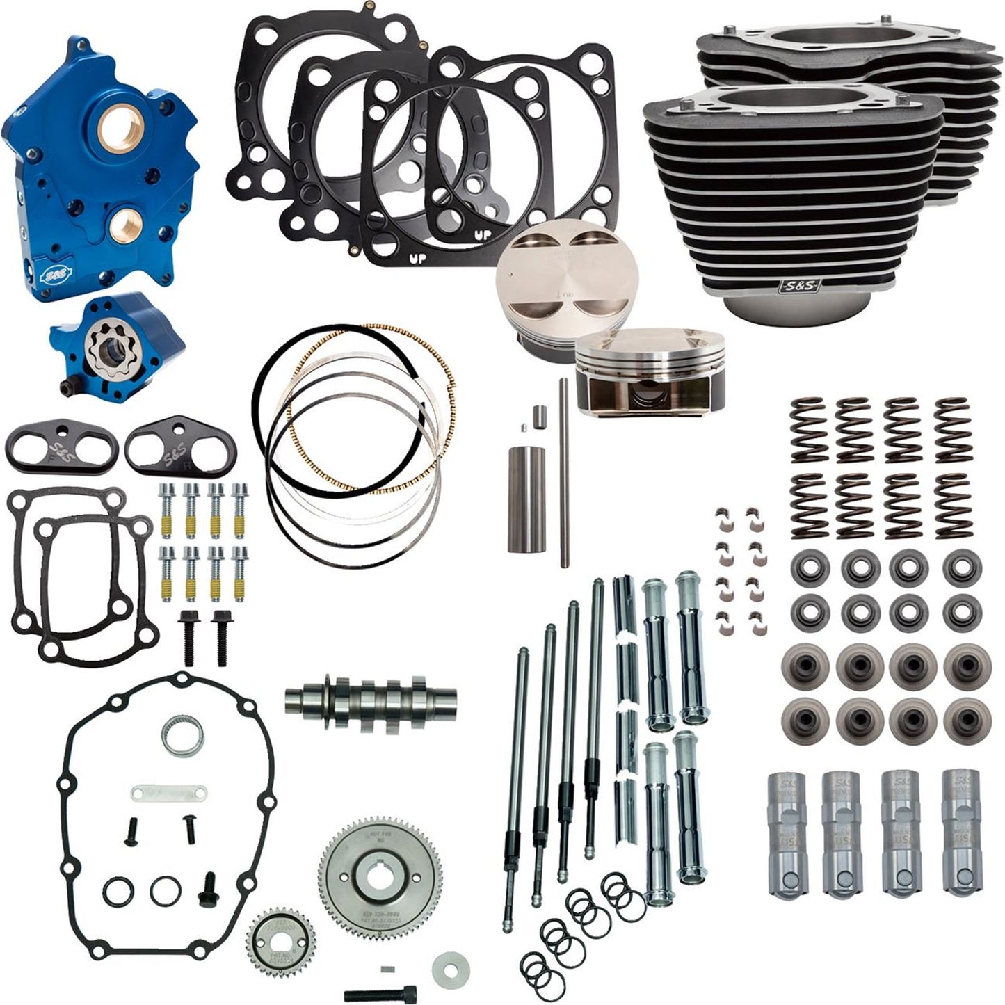 S&S Cycle Power Pack - 4.375" Stroke - Oil Cooled - Black w/o Highlights - M8 [MPN: 310-1053C]_1790211