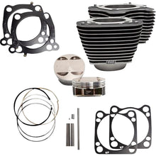 S&S Cycle Cylinder Kit - 4.375" Stroke - Wrinkle Black w/Highlights - M8 [MPN: 910-0625A]_1790123