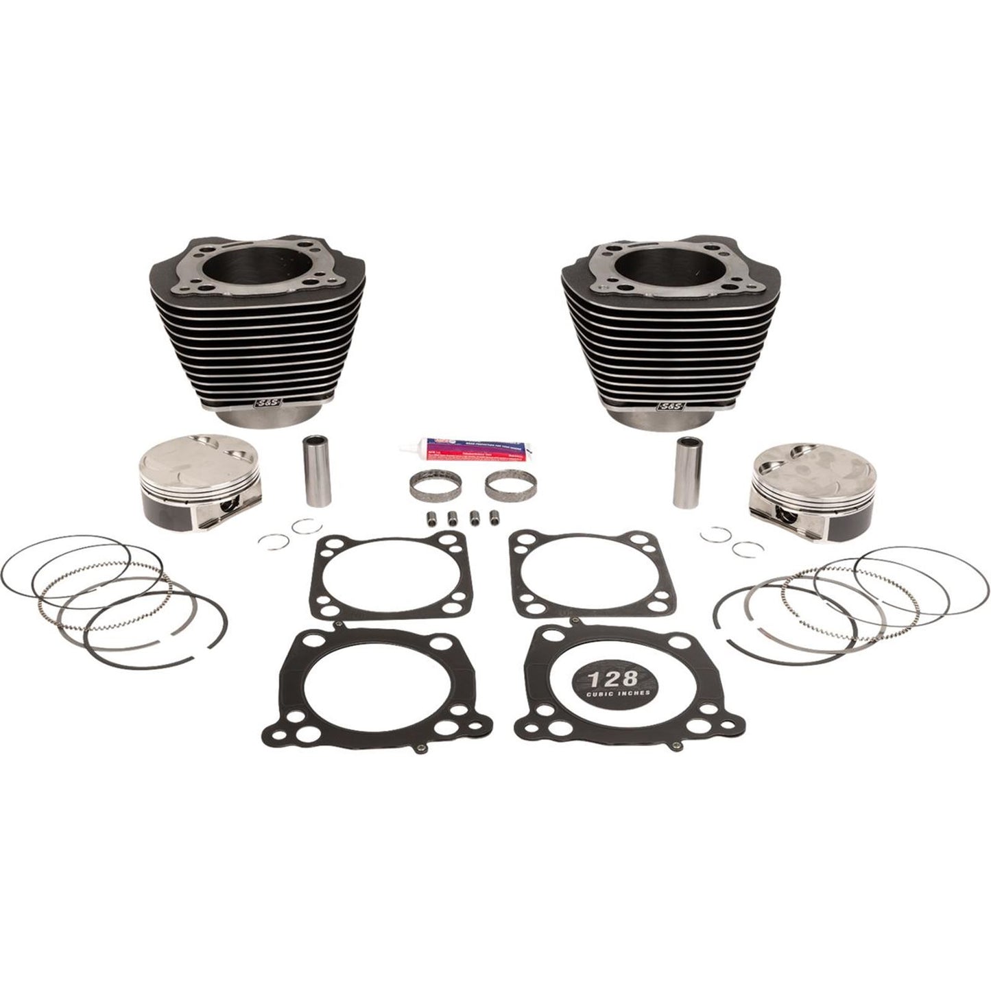 S&S Cycle Cylinder Kit - 4.500" Stroke - Black Granite w/Highlights - M8 [MPN: 910-0733A]_1864665