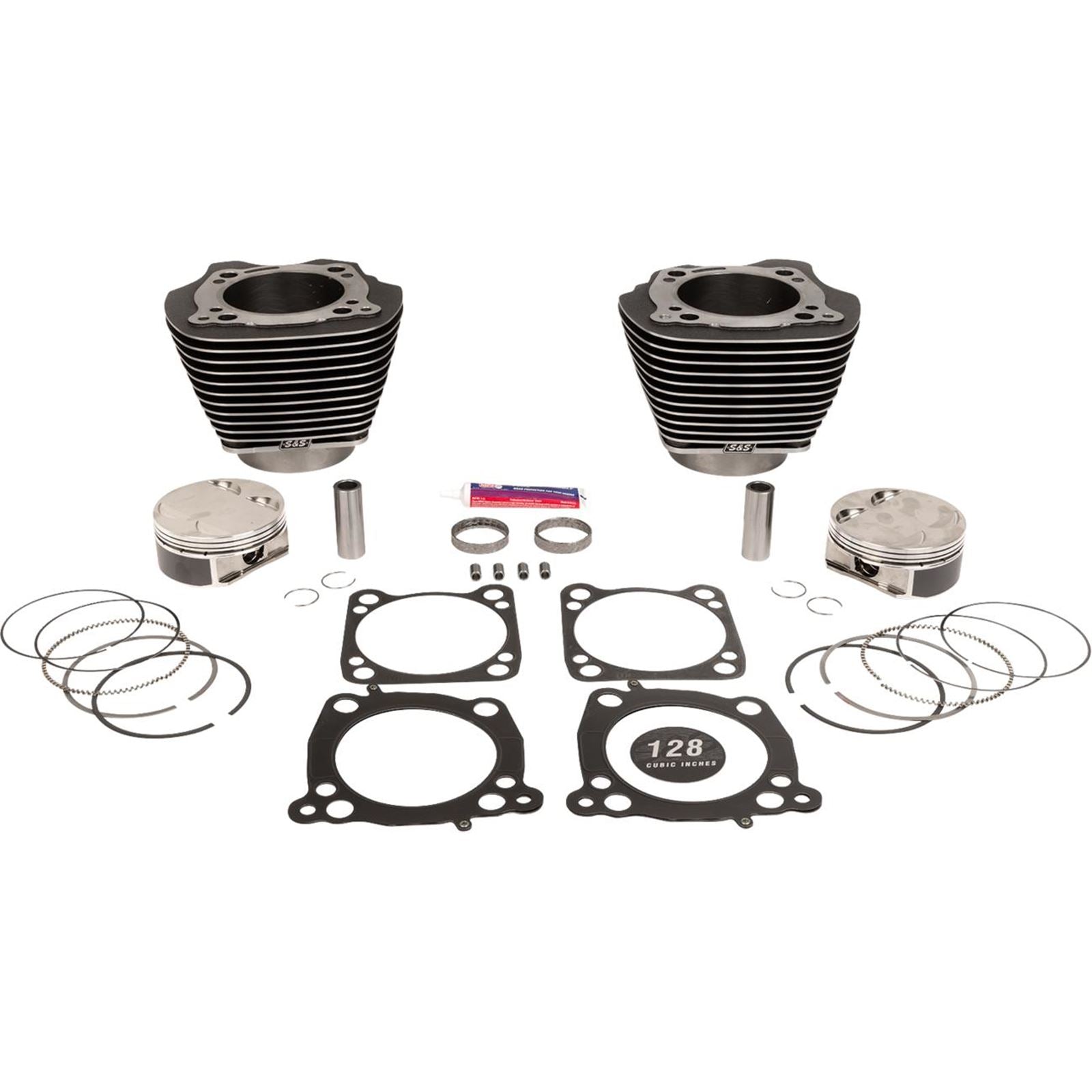 S&S Cycle Cylinder Kit - 4.500" Stroke - Black Granite w/Highlights - M8 [MPN: 910-0733A]_1864665