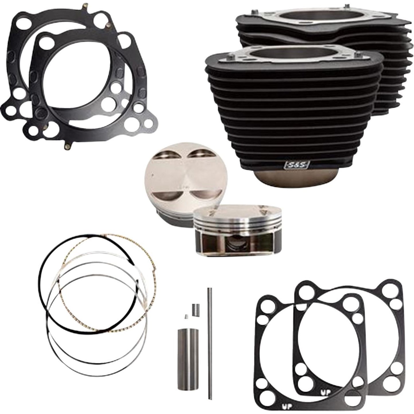 S&S Cycle Cylinder Kit - 4.500" Stroke - Wrinkle Black w/o Highlight - M8 [MPN: 910-0685A]_1790096