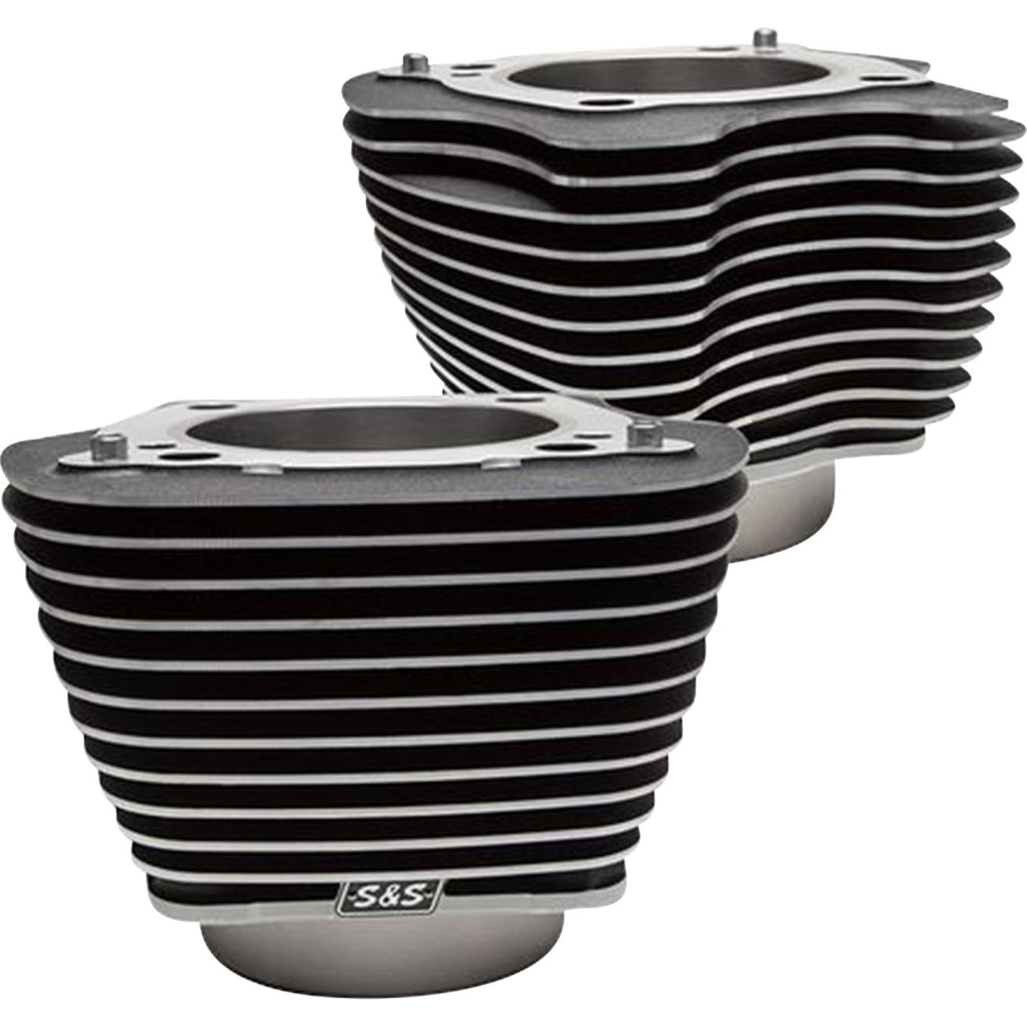S&S Cycle Cylinder Set - 4.25" Bore - Unhoned - Wrinkle Black w/Highlights - M8 [MPN: 910-0682A]_1790109