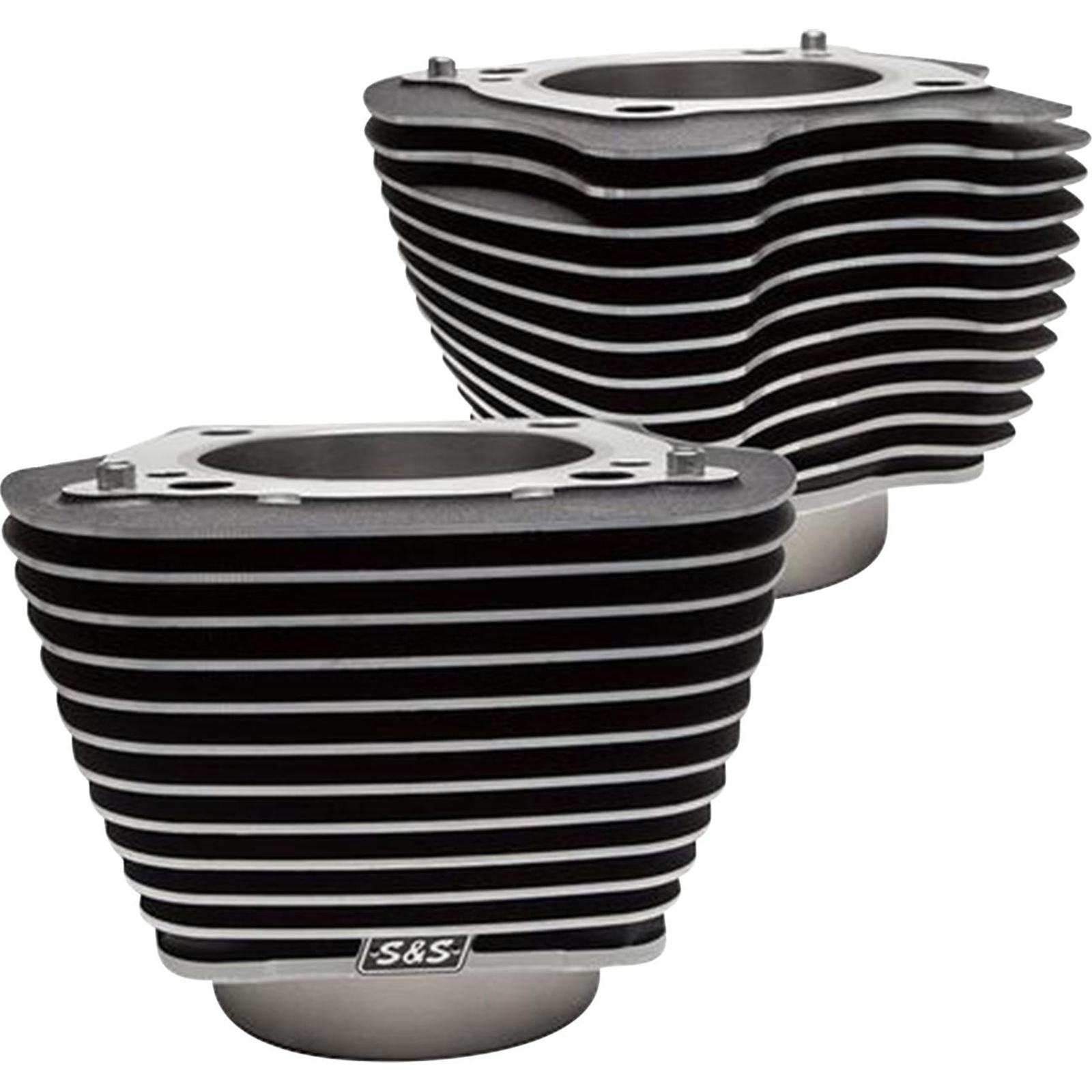 S&S Cycle Cylinder Set - 4.25" Bore - Unhoned - Wrinkle Black w/Highlights - M8 [MPN: 910-0682A]_1819206