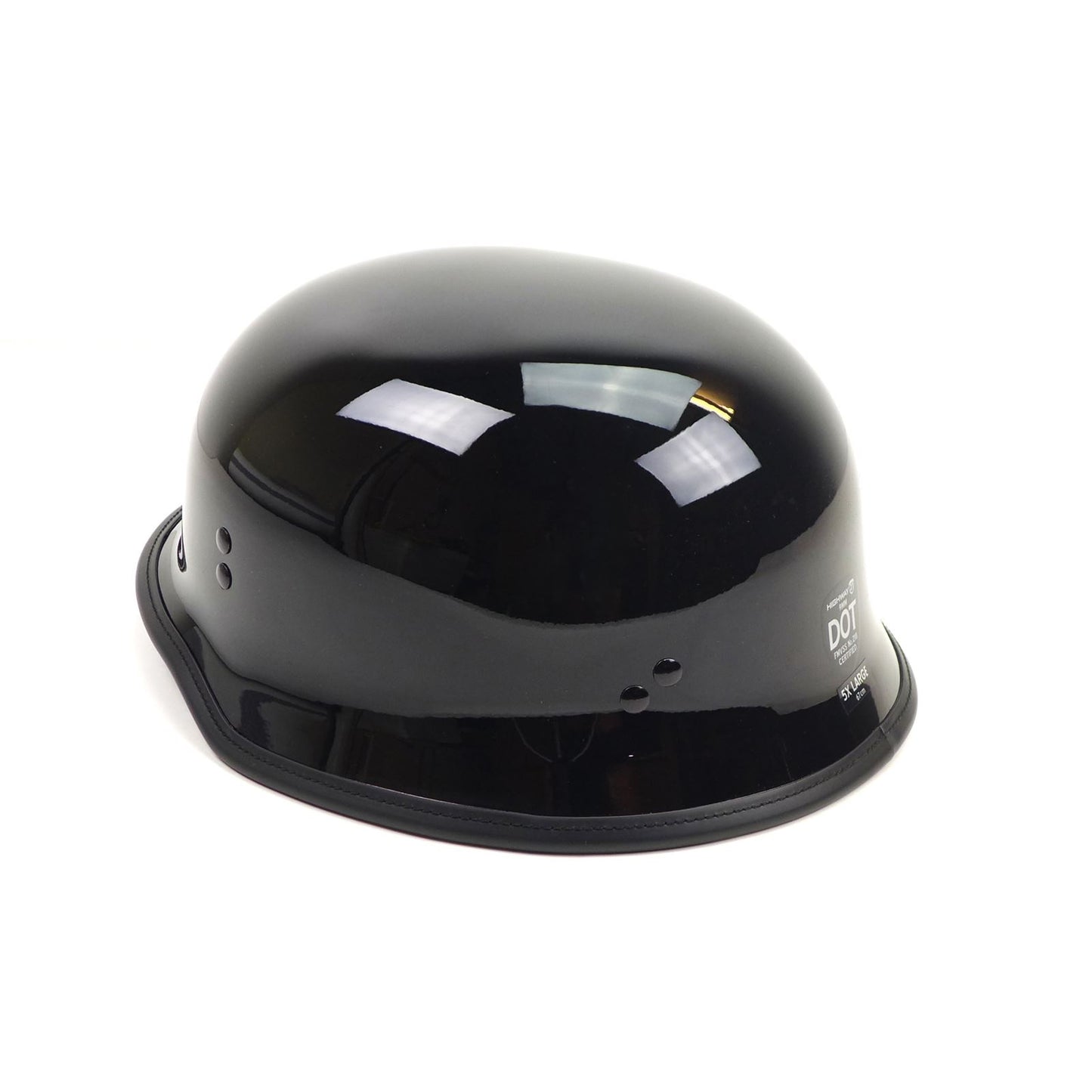 Highway 21 9mm German Beanie Helmet - Gloss Black - 5X-Large OPEN BOX [MPN: 77-10005X]_1778566