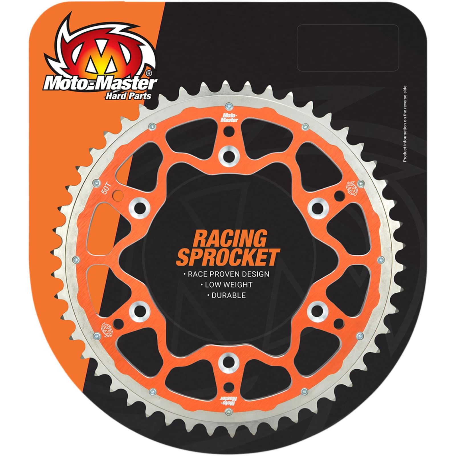Moto-Master Fusion Series Dual Ring Rear Sprocket - 50 Tooth - Orange [MPN: 620073550]_1779251