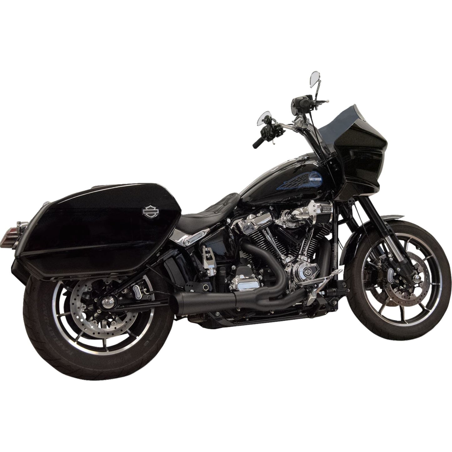 Bassani Manufacturing 2-into-1 Ripper Exhaust System - Short - Black for M8 Softail [MPN: 1S79B]_1779306