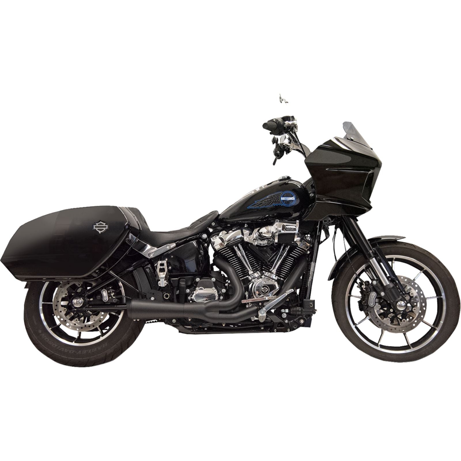 Bassani Manufacturing 2-into-1 Ripper Exhaust System - Short - Black for M8 Softail [MPN: 1S79B]_1779444