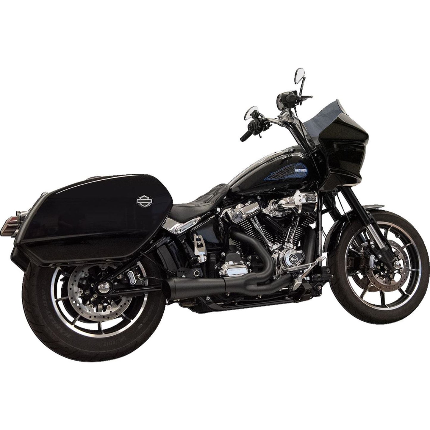 Bassani Manufacturing 2-into-1 Ripper Exhaust System - Black - 49-State for M8 Softail [MPN: 1S79RBE]_1790279