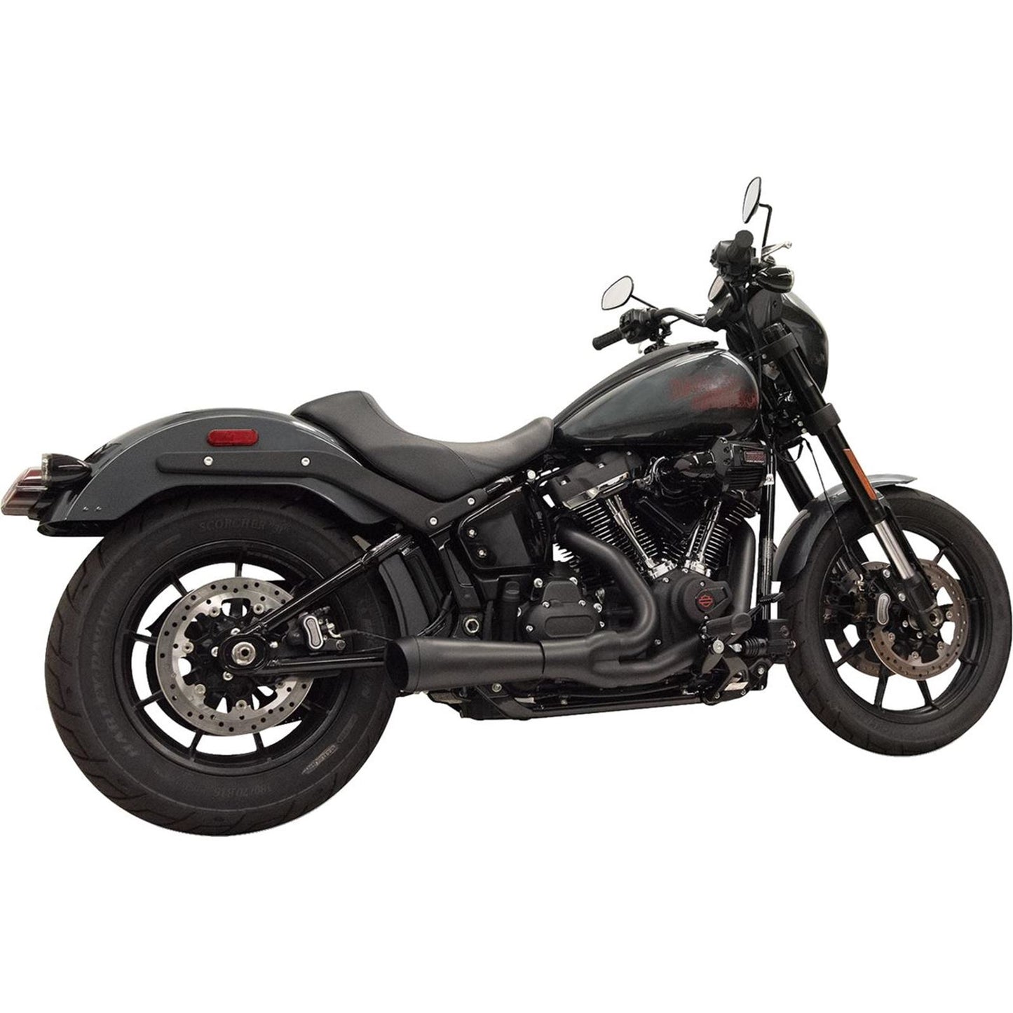 Bassani Manufacturing 2-into-1 Ripper Exhaust System - Short - Black - 49-State for M8 Softail [MPN: 1S75RBE]_1790298