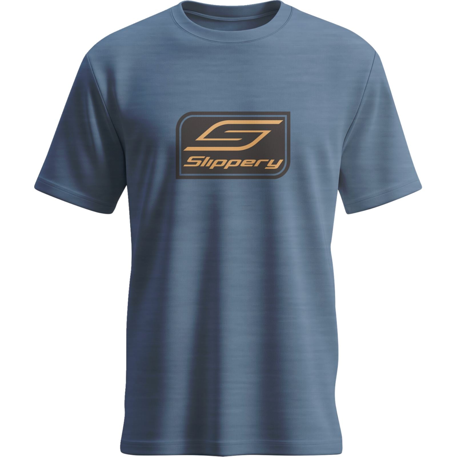 Slippery Crest T-Shirt - Heathered Neptune Blue_1781898