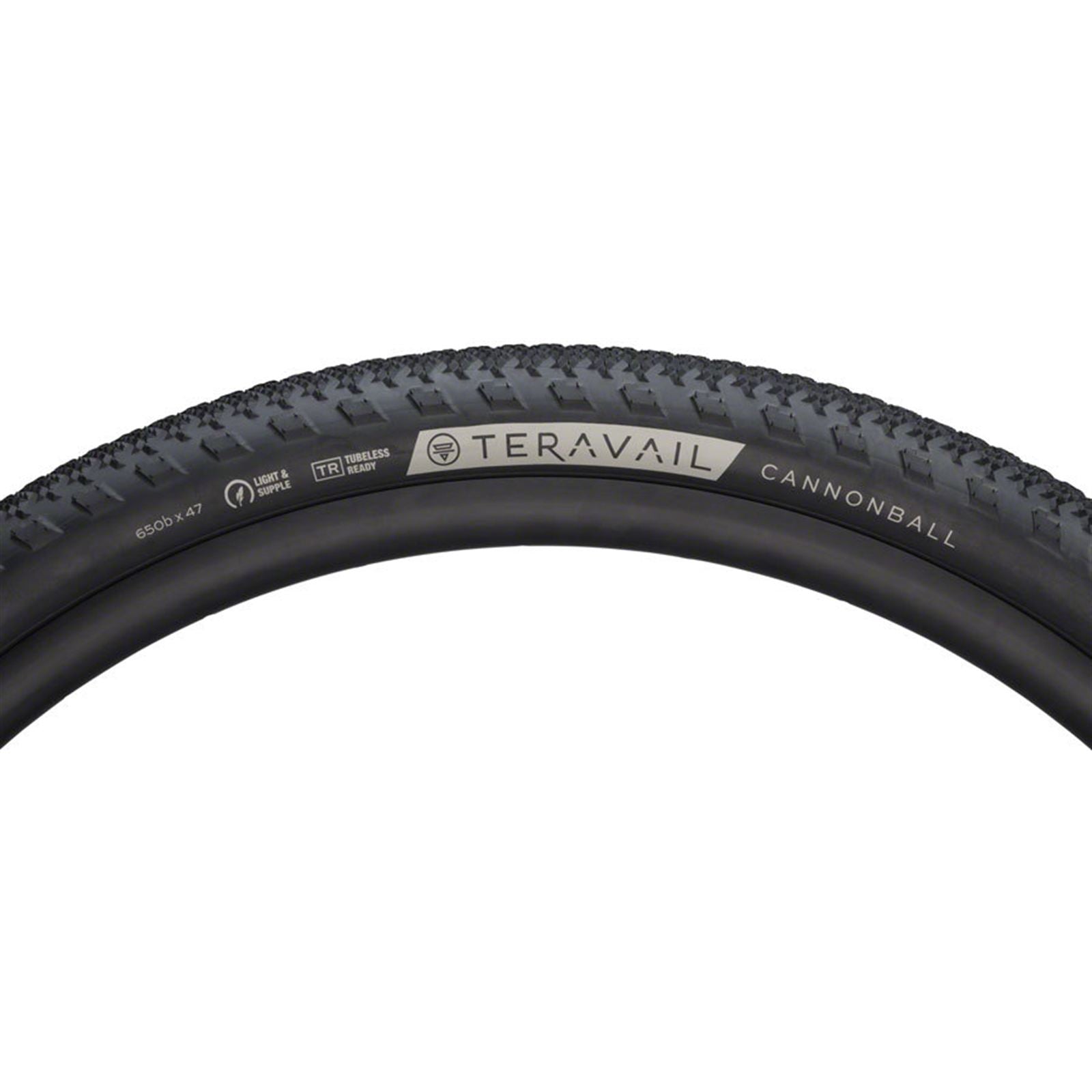 Teravail Cannonball Tire - 650b x 47, Tubeless, Folding, Black [MPN: 19-000048]_1932983