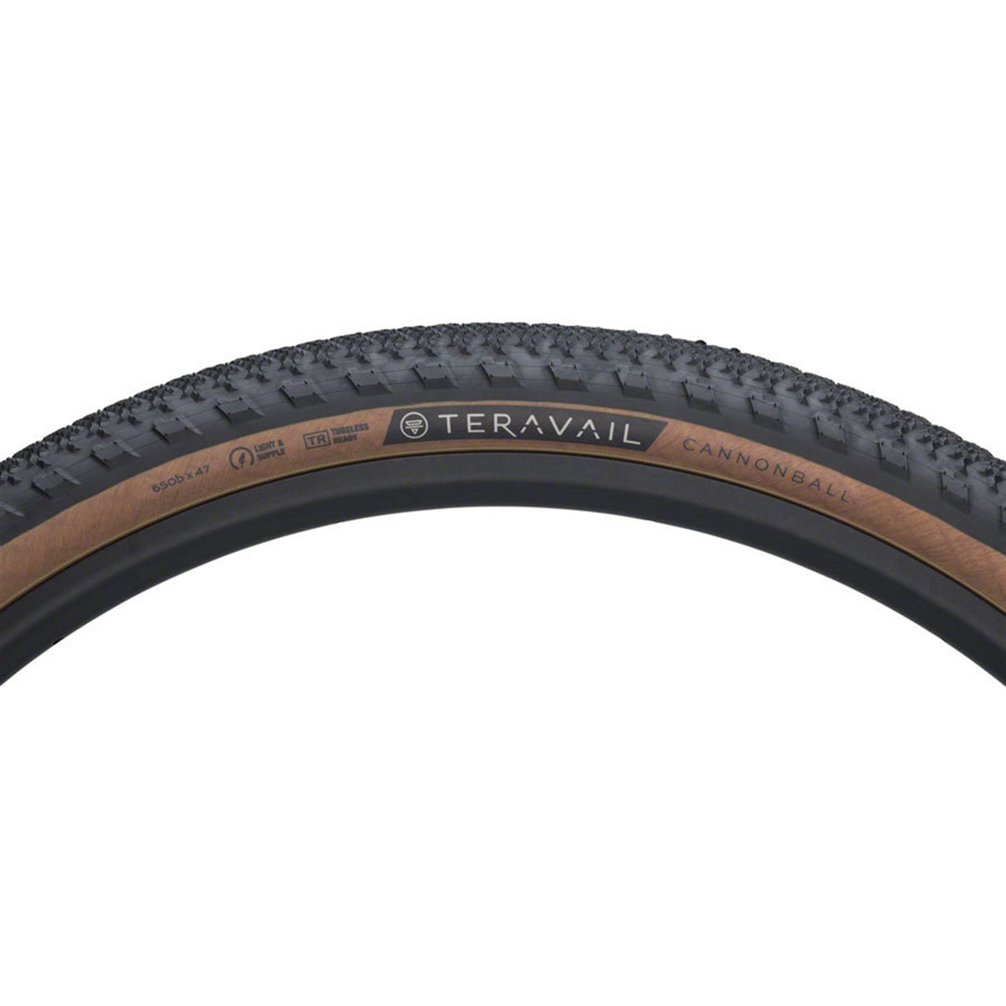 Teravail Cannonball Tire - 650b x 47, Tubeless, Folding, Tan, Light and Supple [MPN: 19-000048]_1932960