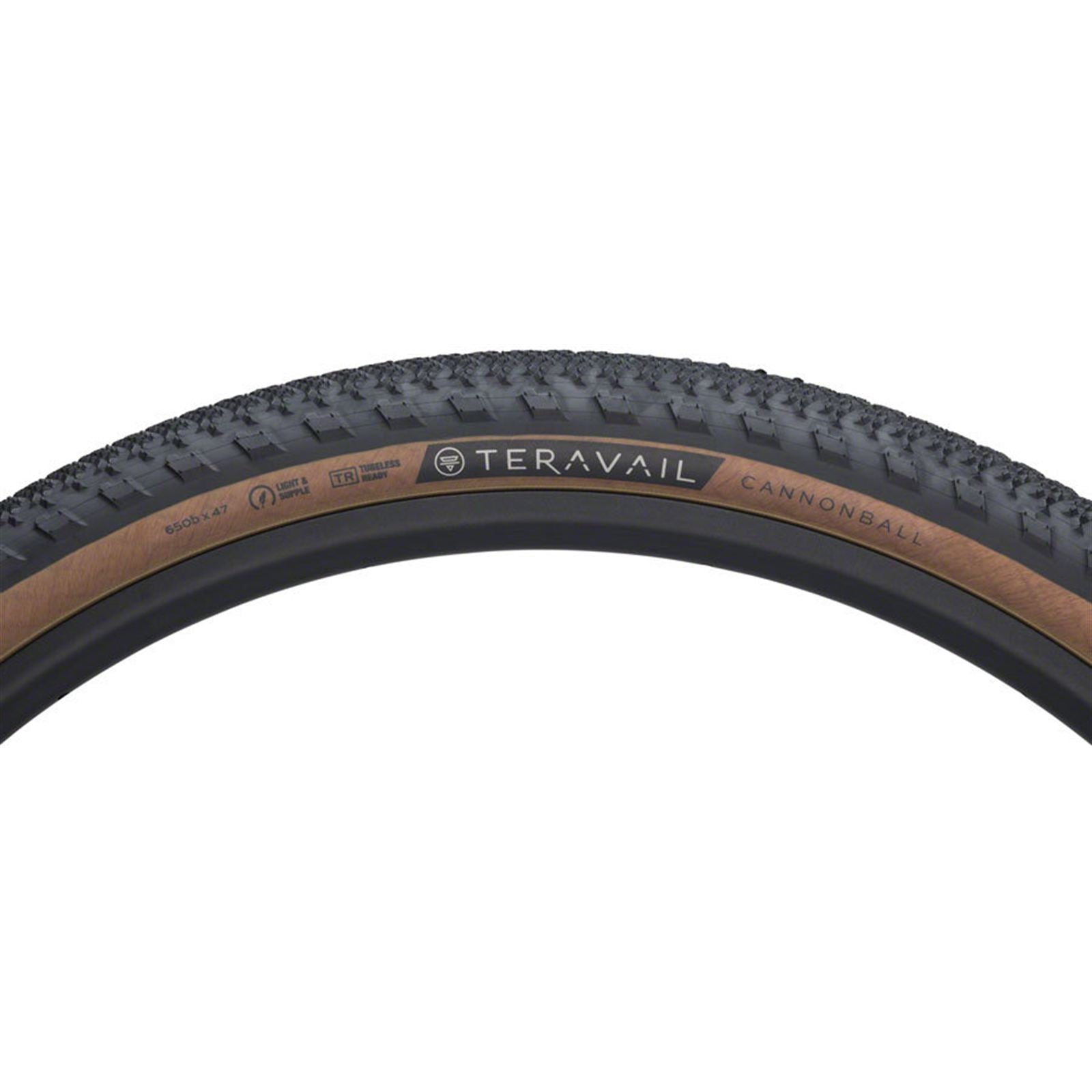 Teravail Cannonball Tire - 650b x 47, Tubeless, Folding, Tan, Light and Supple [MPN: 19-000048]_1932960