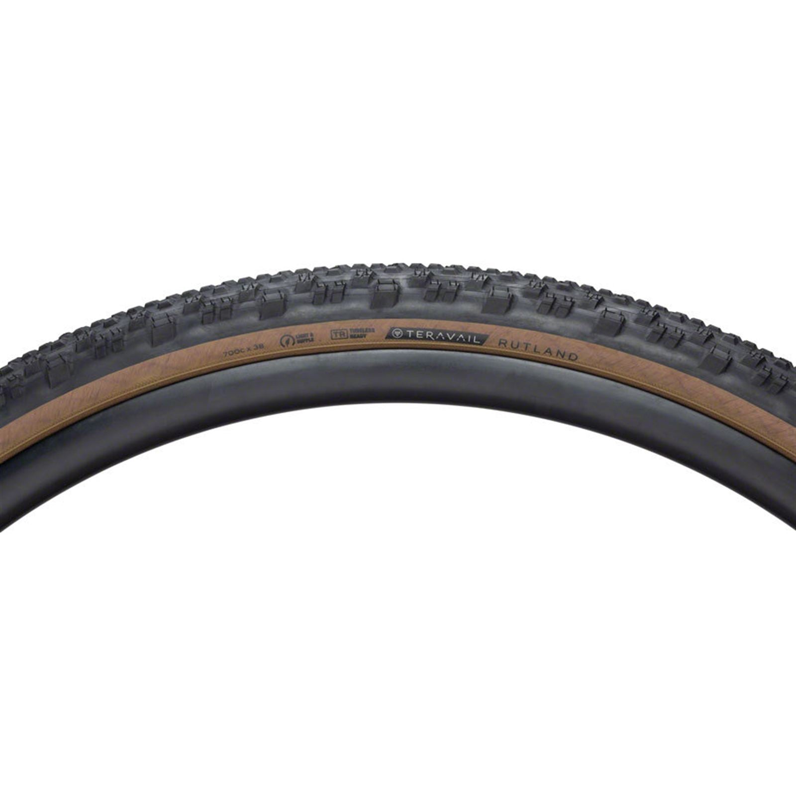 Teravail Rutland Tire - 700 x 38, Tubeless, Folding, Tan, Light and Supple [MPN: 19-000084]_1932474