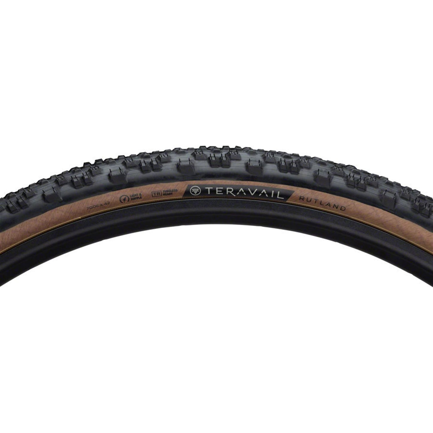 Teravail Rutland Tire - 700 x 42, Tubeless, Folding, Tan, Light and Supple [MPN: 19-000088]_1932477