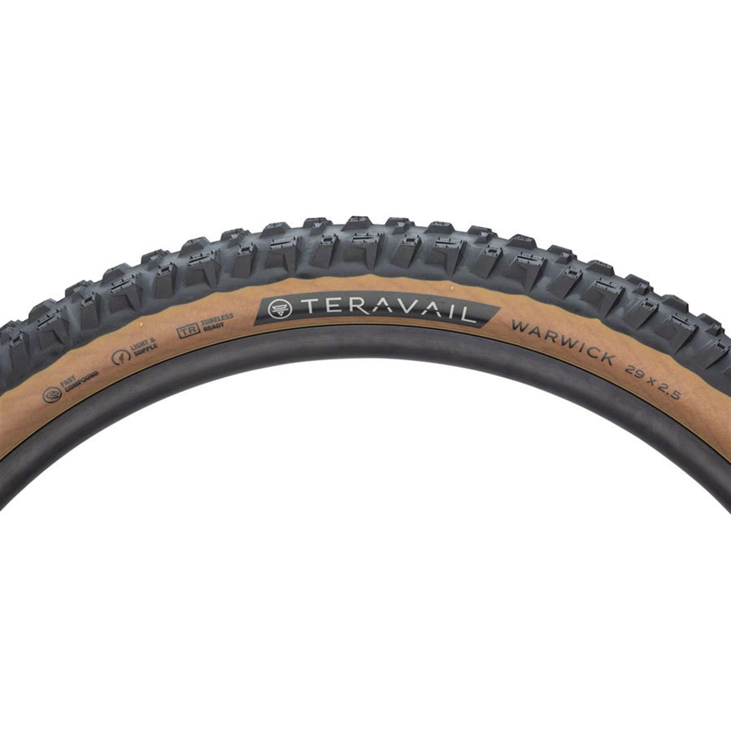 Teravail Warwick Tire - 29x2.5, Tubeless, Folding, Tan, Durable, Grip Compound [MPN: 19-000335]_1933032