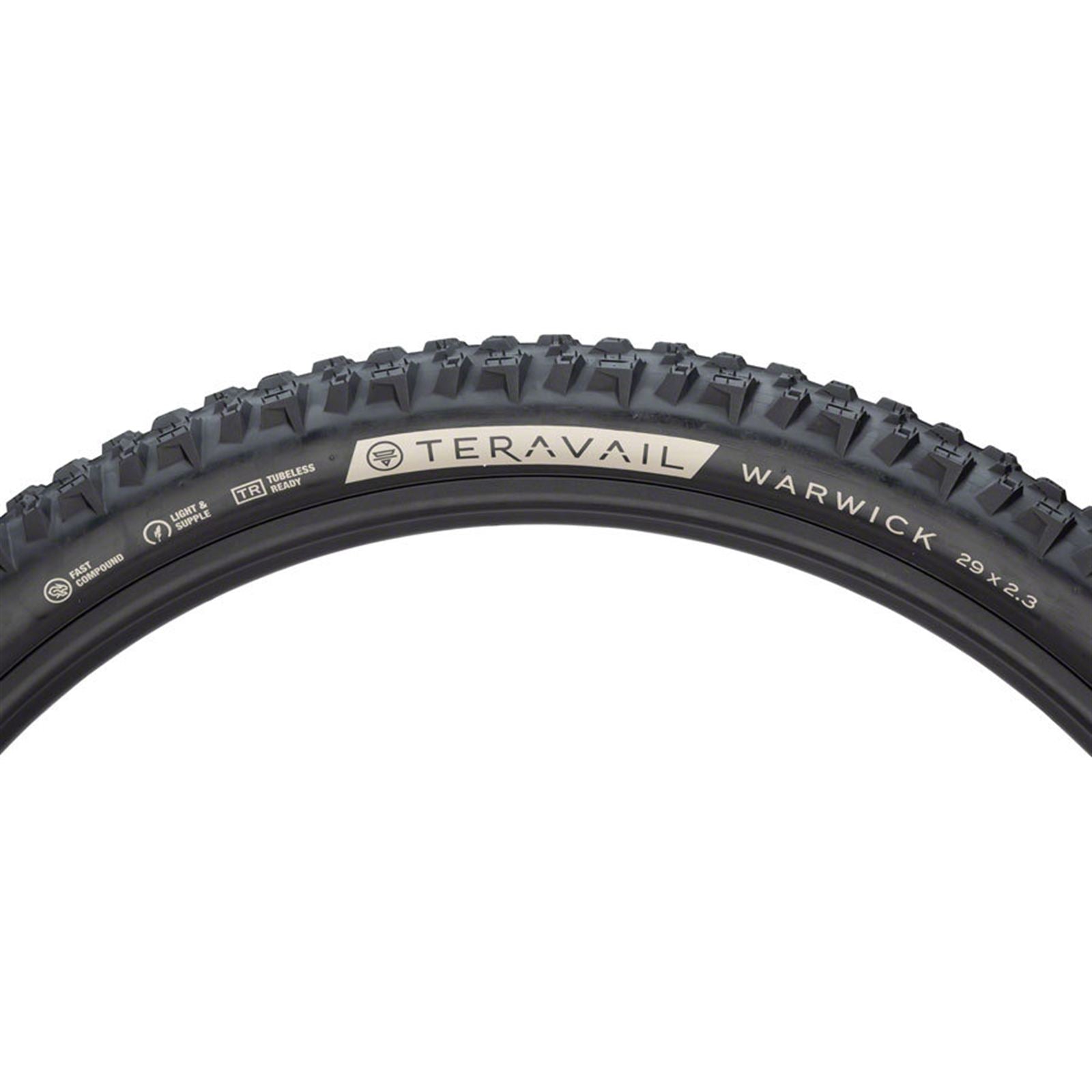Teravail Warwick Tire - 29x2.3, Tubeless, Folding, Black, Durable, Grip Compund [MPN: 19-000334]_1933061
