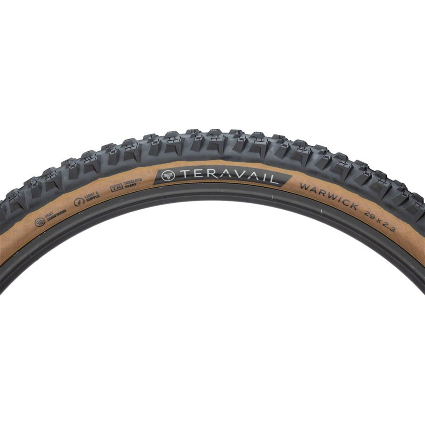 Teravail Warwick Tire - 29 x 2.3, Tubeless, Folding, Tan, Durable, Grip Compund [MPN: 19-000334]_1933088
