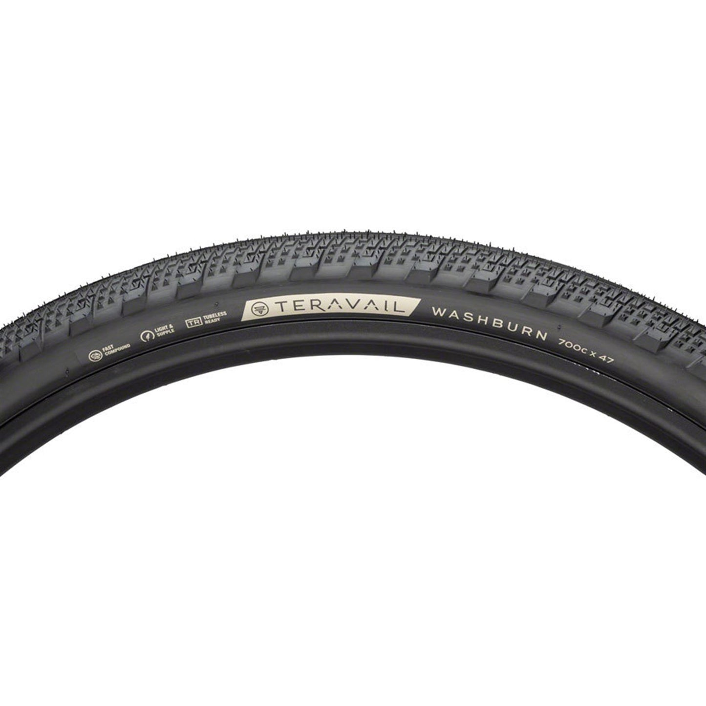 Teravail Washburn Tire - 700 x 47, Tubeless, Folding, Black, Durable [MPN: 19-000174]_1932374