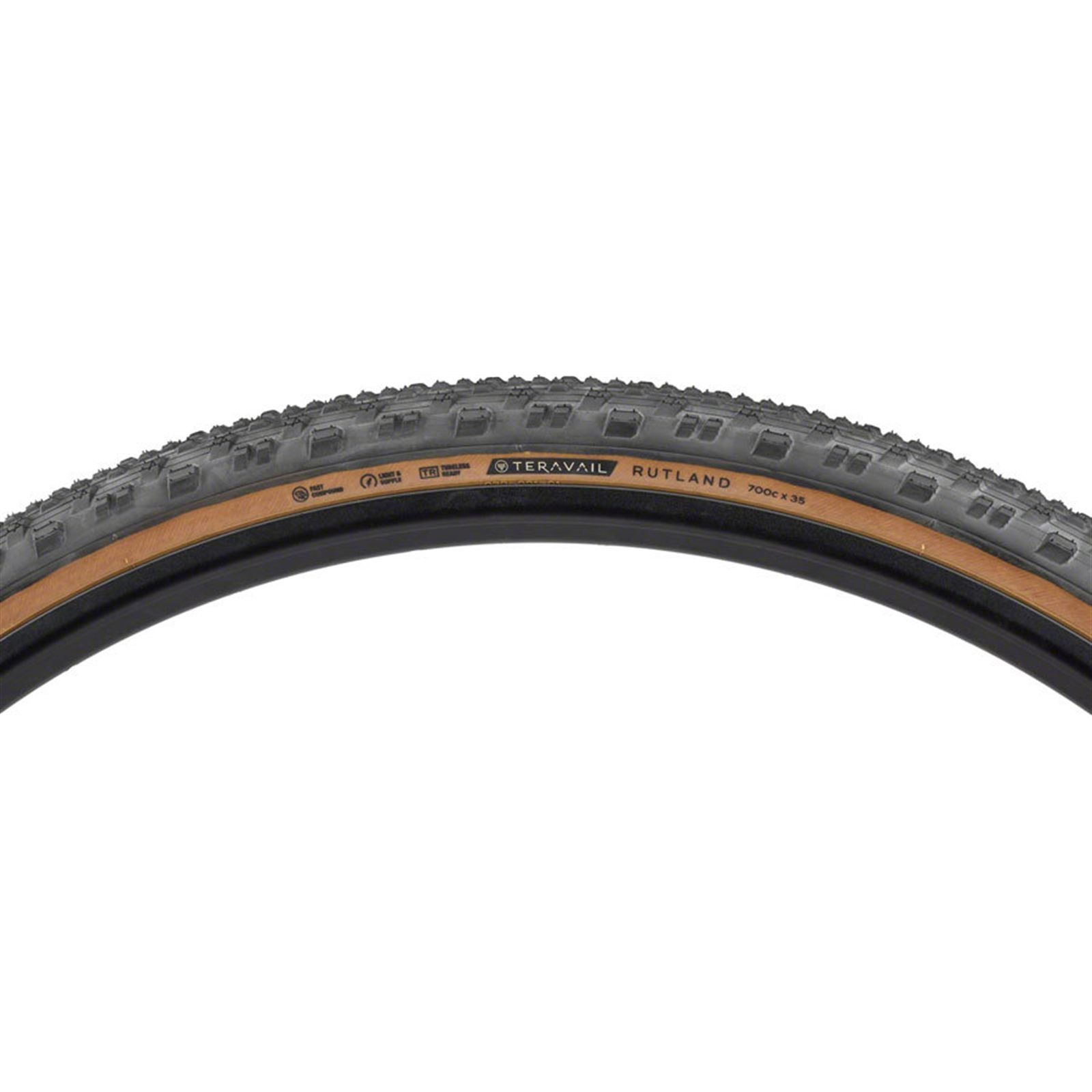 Teravail Rutland Tire - 700 x 35, Light and Supple, Tan, Fast Compound [MPN: 19-000333]_1932380