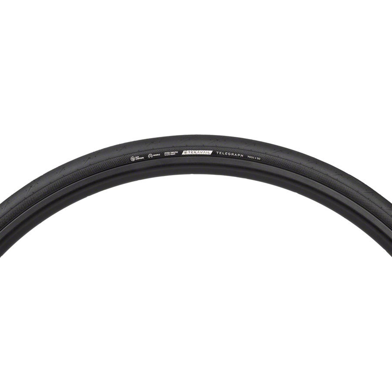 Teravail Telegraph Tire - 700 x 30, Tubeless, Folding, Black, Durable [MPN: 19-000360]_1932416