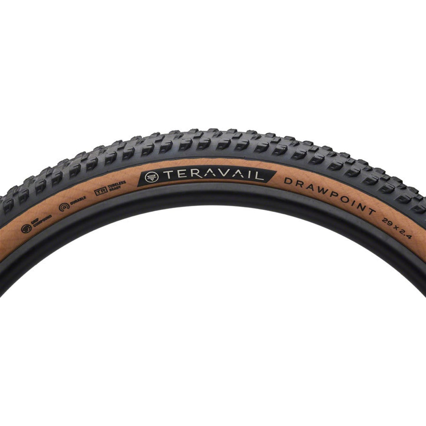 Teravail Drawpoint Tire - 29 x 2.4, Tubeless, Folding, Tan, Light Trail [MPN: 19-000547]_1932665
