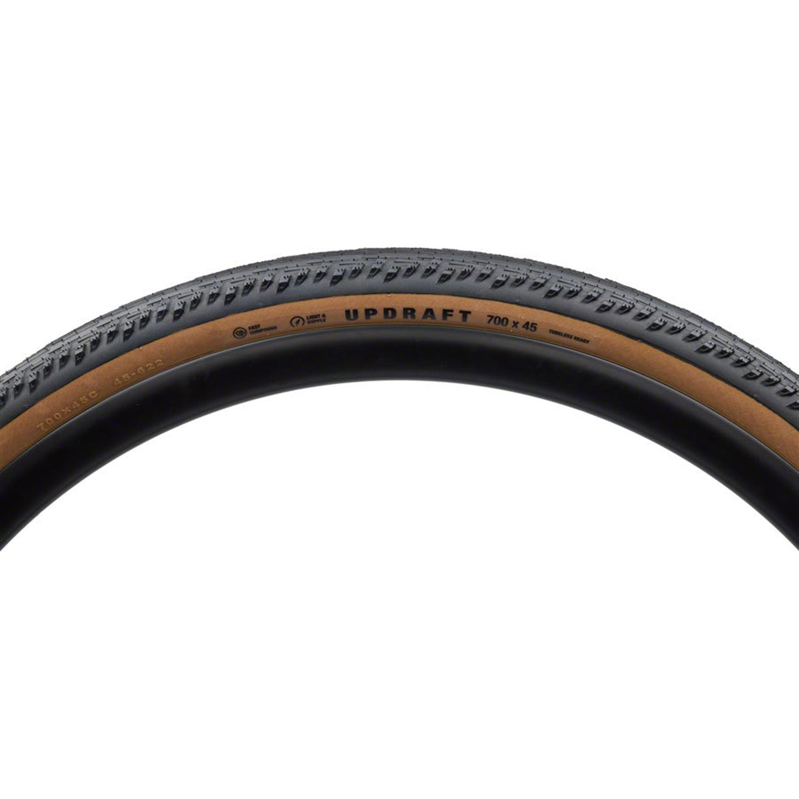 Teravail Updraft Tire - 700 x 45, Tubeless, Folding, Tan, Light and Supple [MPN: 19-000540]_1933002