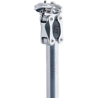 Cane Creek eeSilk+ Suspension Seatpost - Alloy, 27.2 x 387mm, 35mm Travel, Silver [MPN: SP8A272S]_1931942