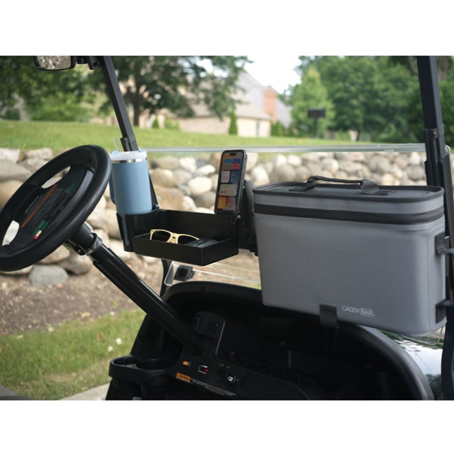 Caddybar Bar with One Tray, One Mobile Device Holder, and One Cooler Bundle 03-303_1782116