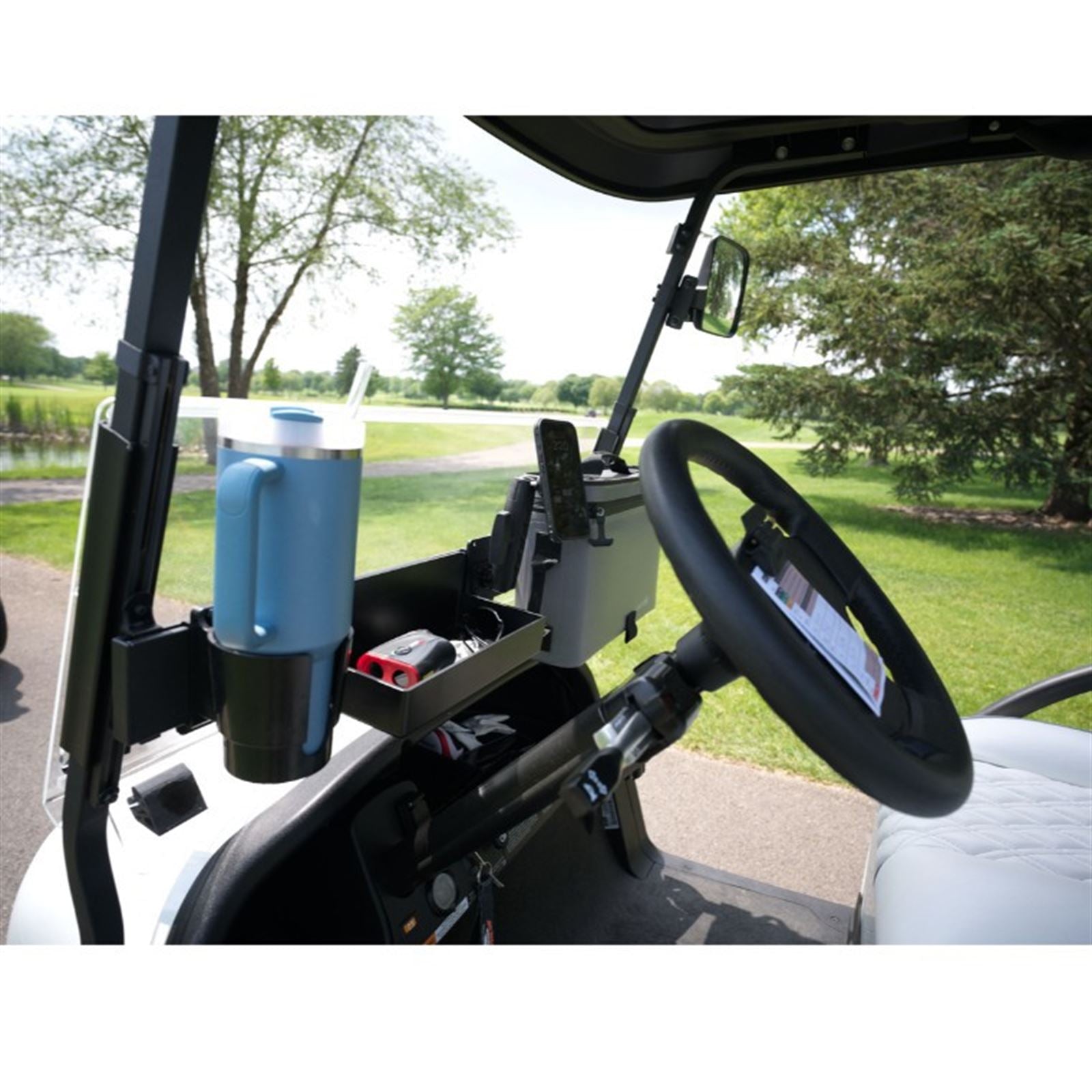 Caddybar Bar with One Tray, Mobile Device Holder, Cooler, and Oversized Cup Holder 03-304_1782120