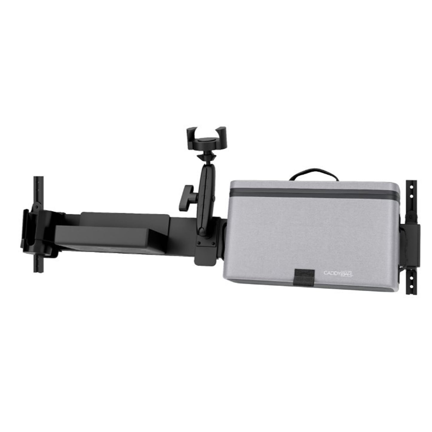 Caddybar Bar with One Tray, Mobile Device Holder, Cooler, and Oversized Cup Holder 03-304_1782124