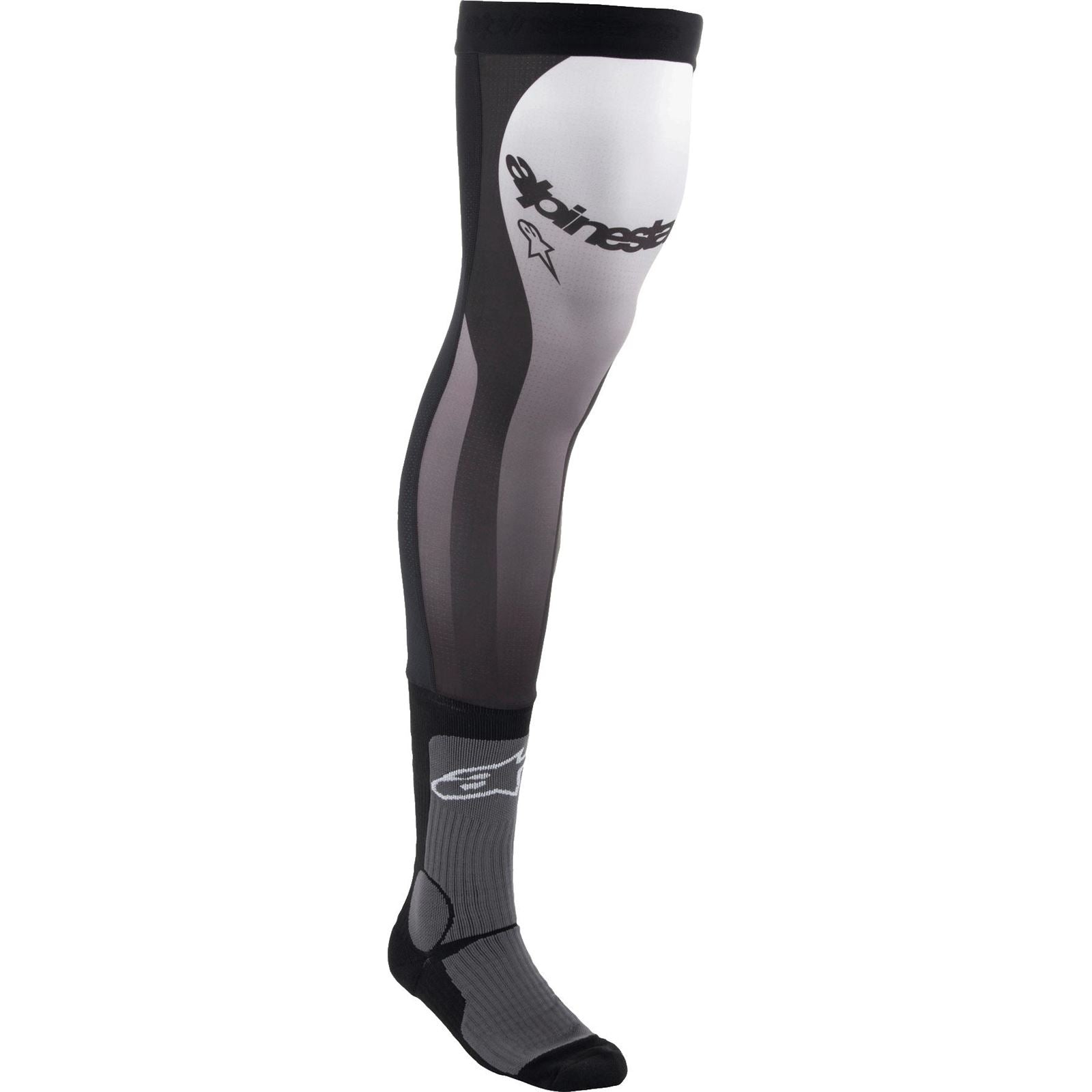 Alpinestars Knee Brace Socks - Black/White -LG/XL [MPN: 4701324-12-LXX]_1783533