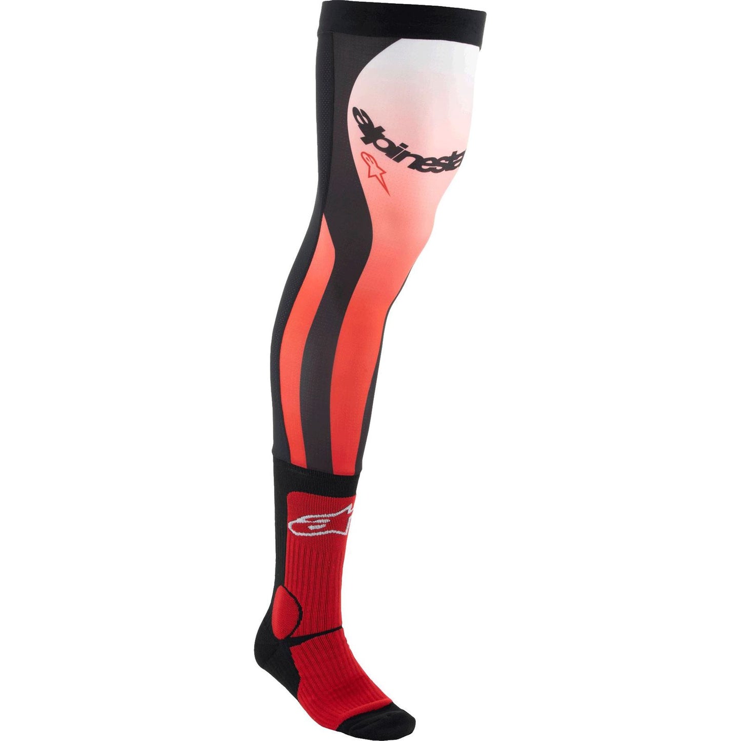 Alpinestars Knee Brace Socks - Bright Red/White - LG/2XL [MPN: 4701324-3012-LXX]_1783537
