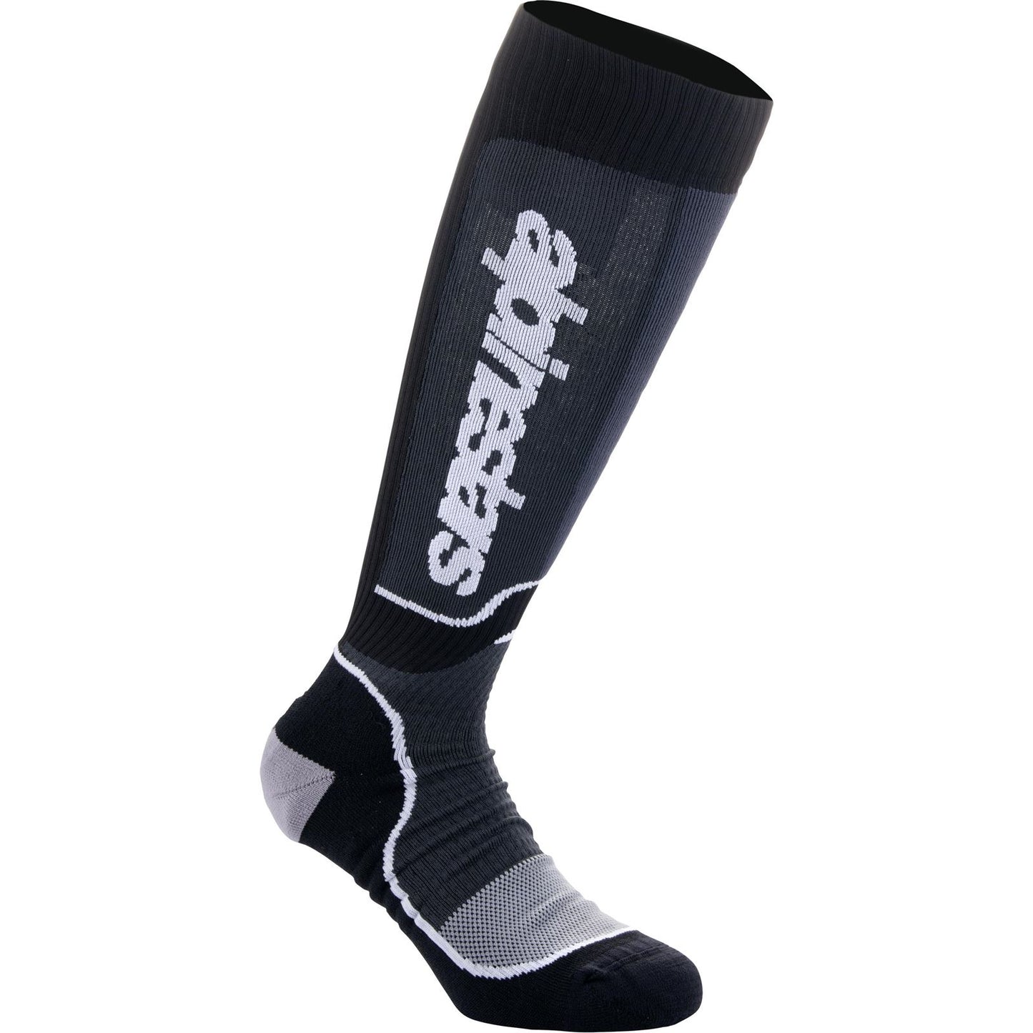 Alpinestars MX Plus Socks - Black/White - Small [MPN: 4702324-12-S]_1861601