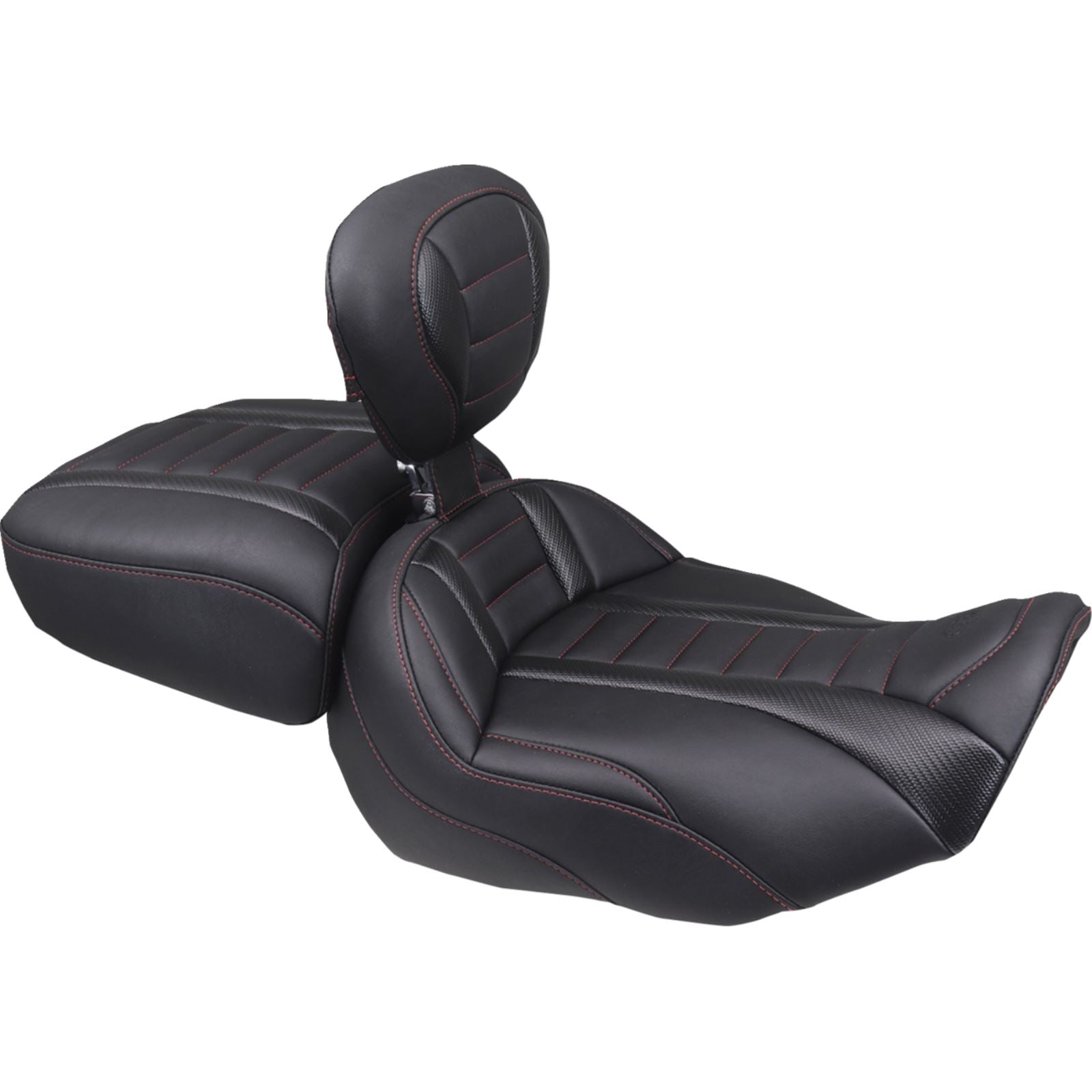 Mustang Motorcycle Products Deluxe Touring Solo Seat - W/ Backrest_1783056