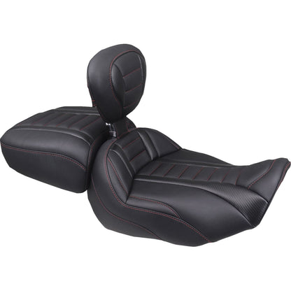 Mustang Motorcycle Products Deluxe Touring Solo Seat - W/ Backrest_1783056