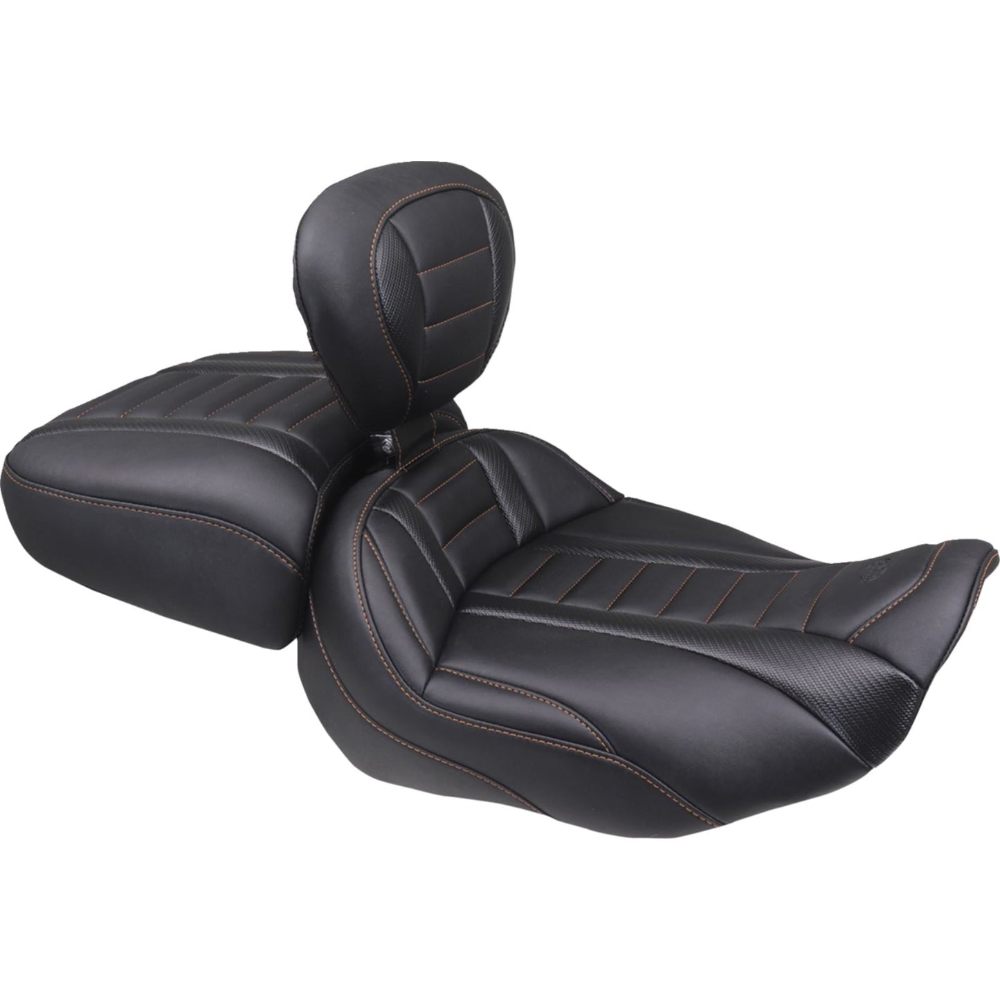 Mustang Motorcycle Products Deluxe Touring Solo Seat - W/ Backrest_1783019