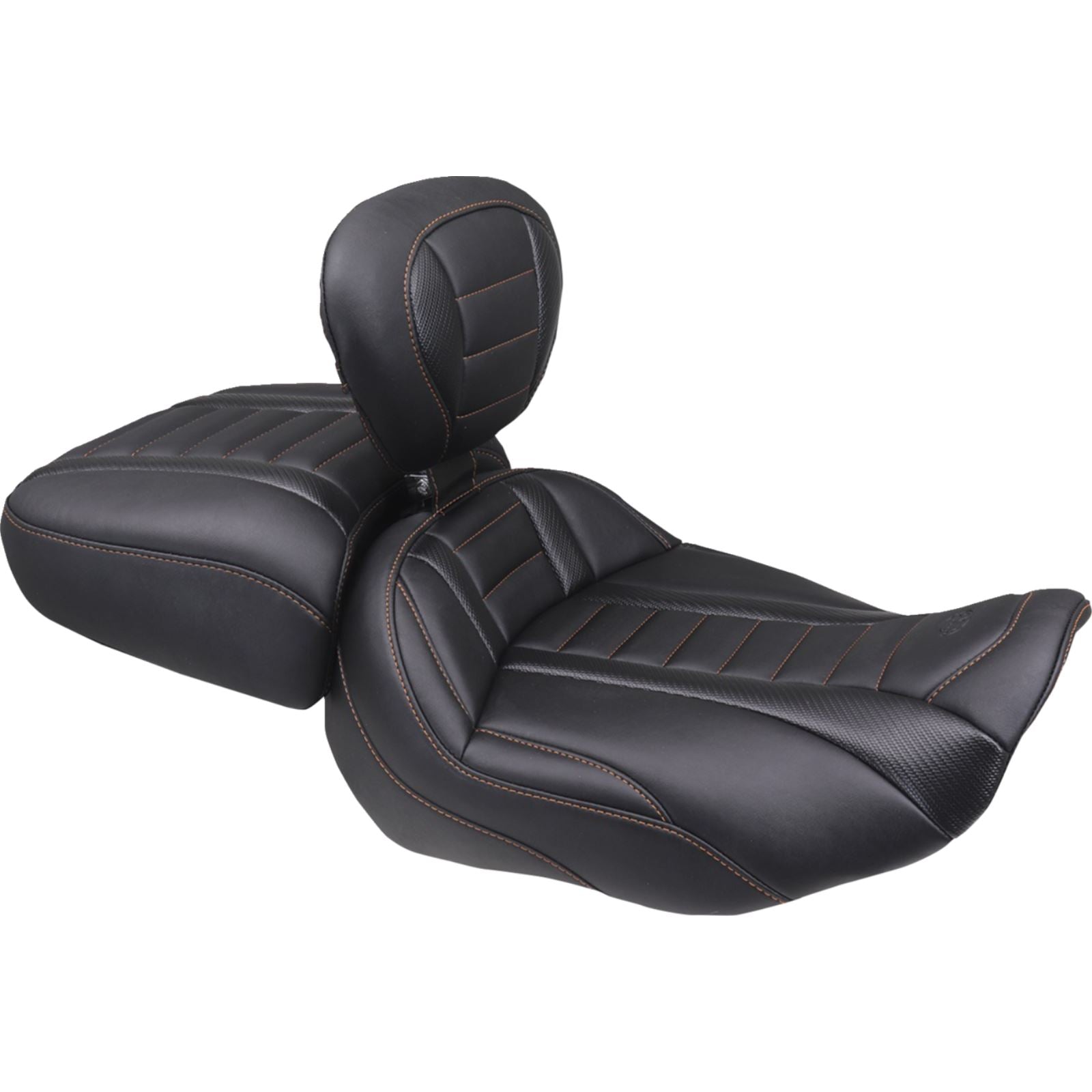 Mustang Motorcycle Products Deluxe Touring Solo Seat - W/ Backrest_1783019