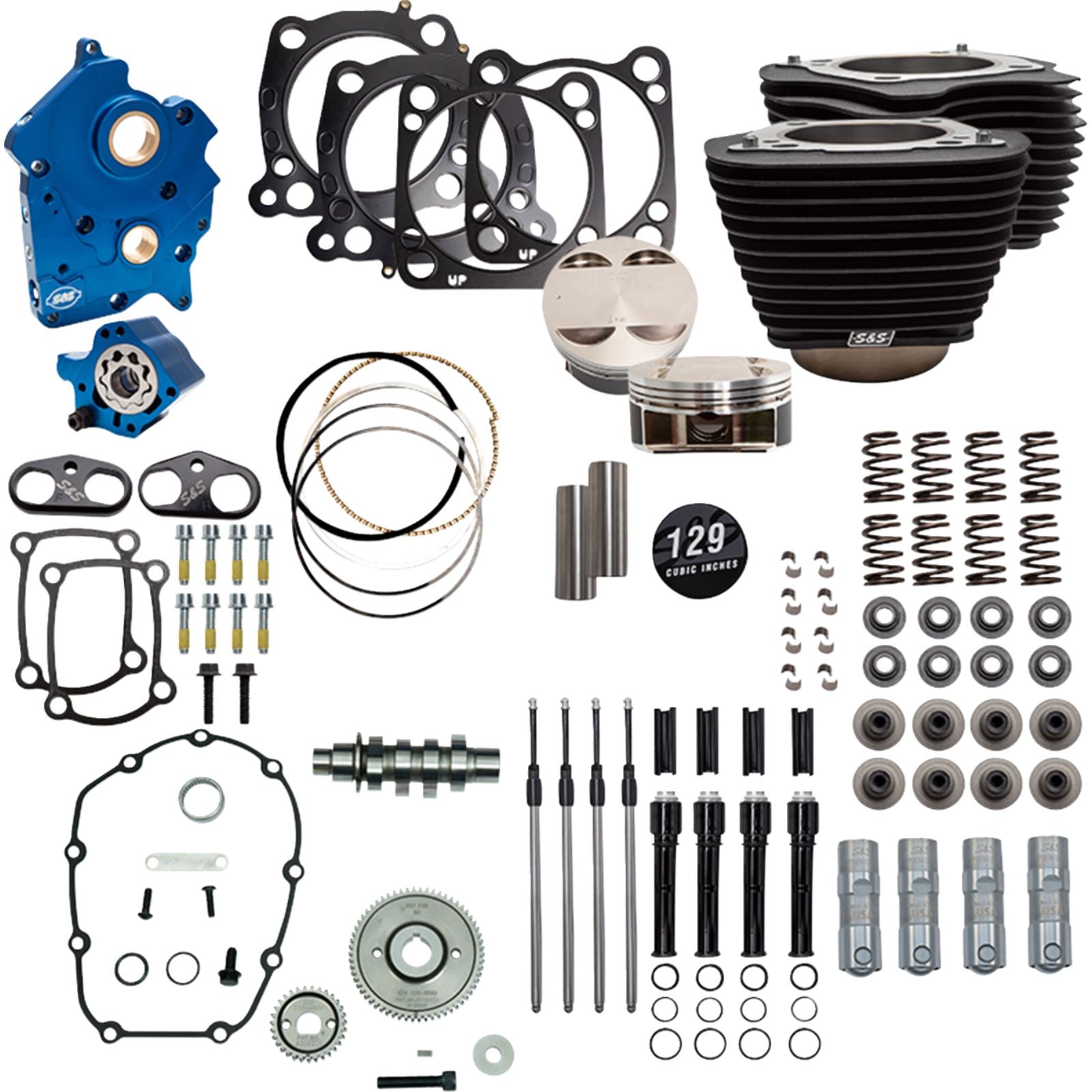 S&S Cycle 129" Power Pack - 550 Gear Drive - Oil Cooled [MPN: 310-1228C]_1783050